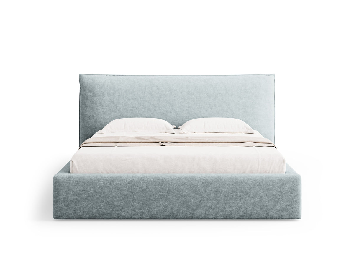 Kaelle Bett mit Stauraum und Headboard 160cm in Light Blue-Perfect Harmony präsentiert im Onlineshop von KAQTU Design AG. Bett ist von Micadoni
