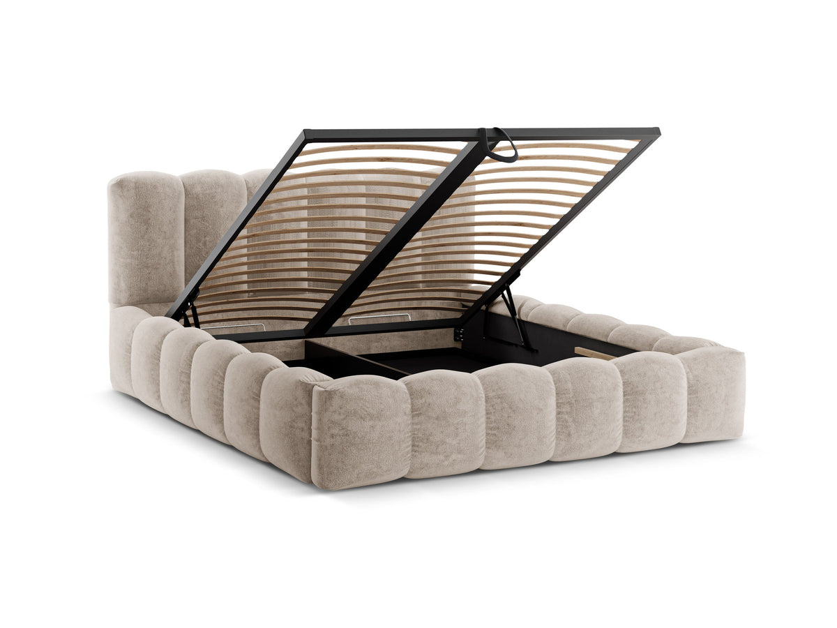 Lupine Bett mit Stauraum und Headboard 160cm in Beige-Perfect Harmony präsentiert im Onlineshop von KAQTU Design AG. Bett ist von Micadoni