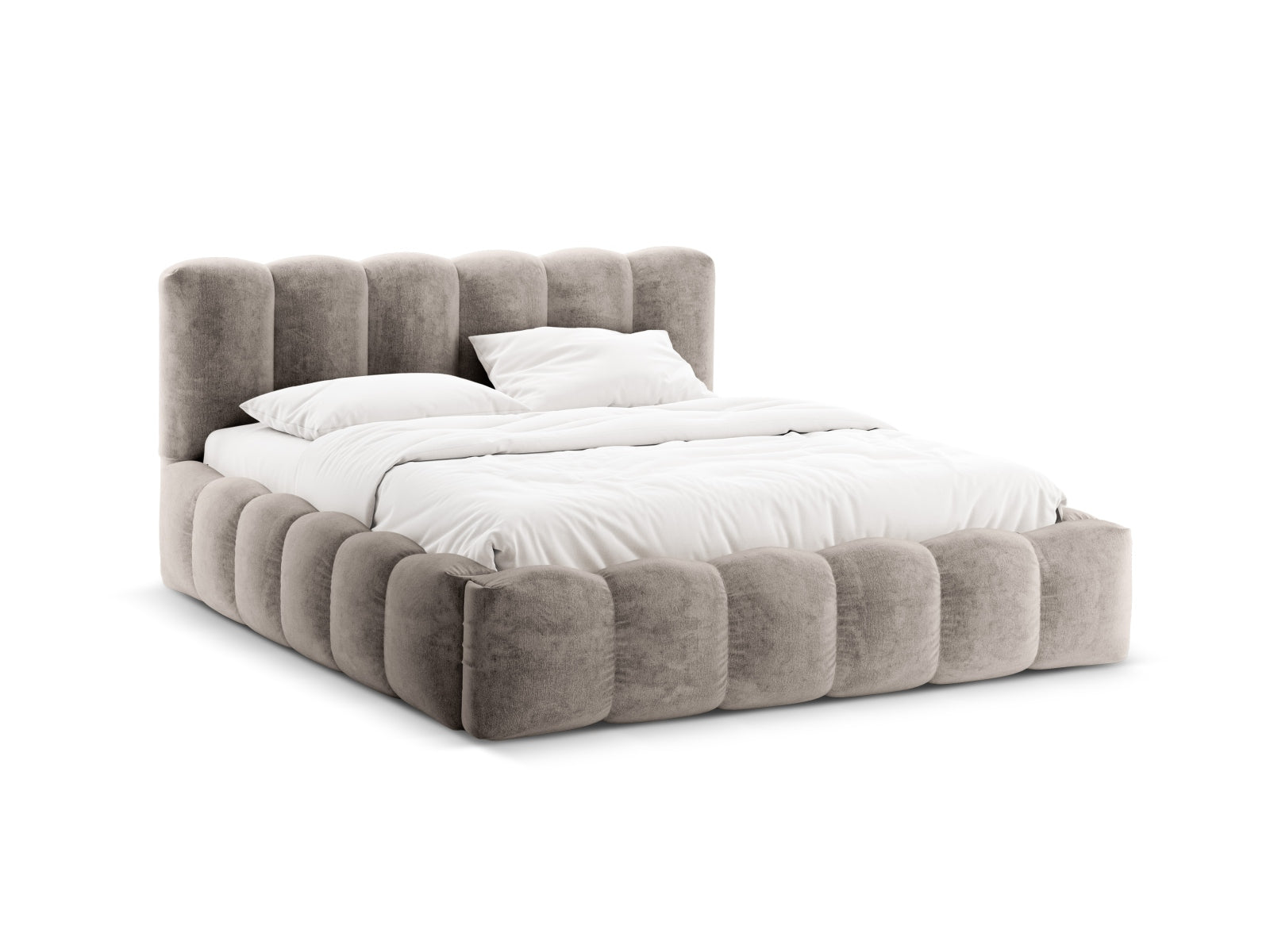 Lupine Bett mit Stauraum und Headboard 186cm in Cappuccino präsentiert im Onlineshop von KAQTU Design AG. Bett ist von Micadoni
