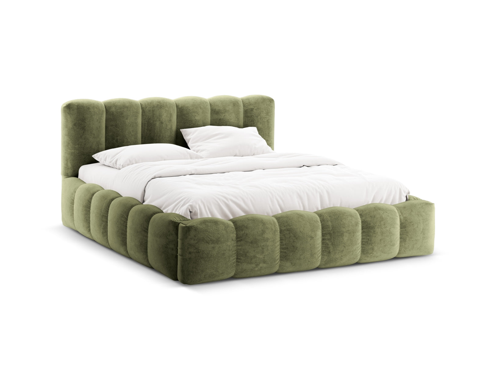 Lupine Bett mit Stauraum und Headboard 186cm in Light Green präsentiert im Onlineshop von KAQTU Design AG. Bett ist von Micadoni