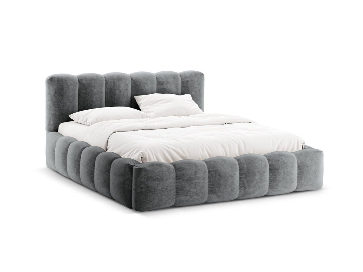 Lupine Bett mit Stauraum und Headboard 160cm in Platinum-Loris präsentiert im Onlineshop von KAQTU Design AG. Bett ist von Micadoni