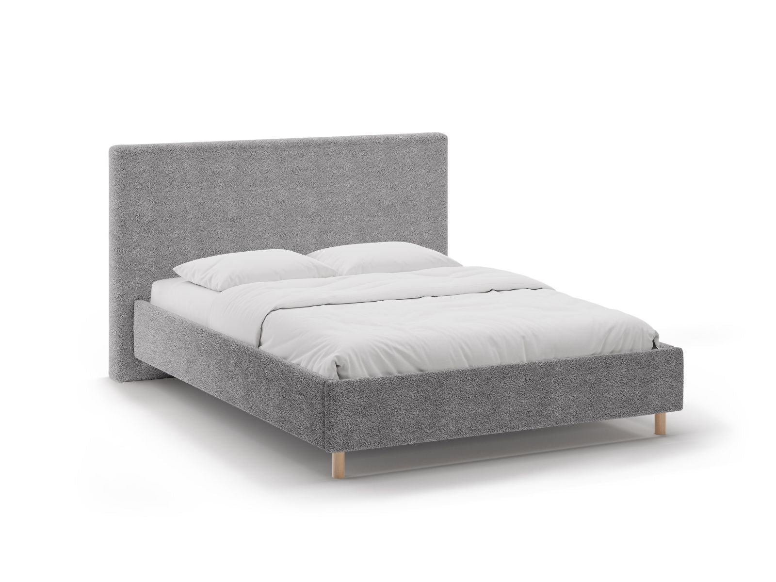 Eloise Bett mit Stauraum mit Kopfteil 160cm in Light Grey-Rolf präsentiert im Onlineshop von KAQTU Design AG. Bett ist von Micadoni