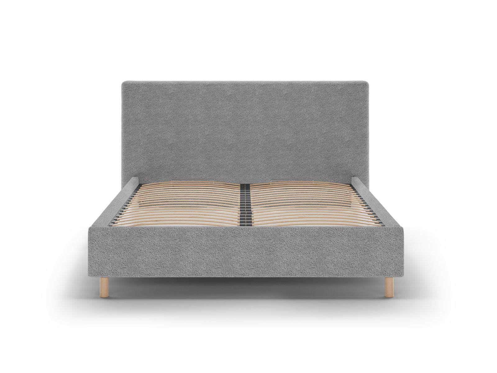 Elegantes Eloise Bett mit praktischem Stauraum und stilvollem Kopfteil in Light Grey-Rolf, ideal für moderne Schlafzimmer.
