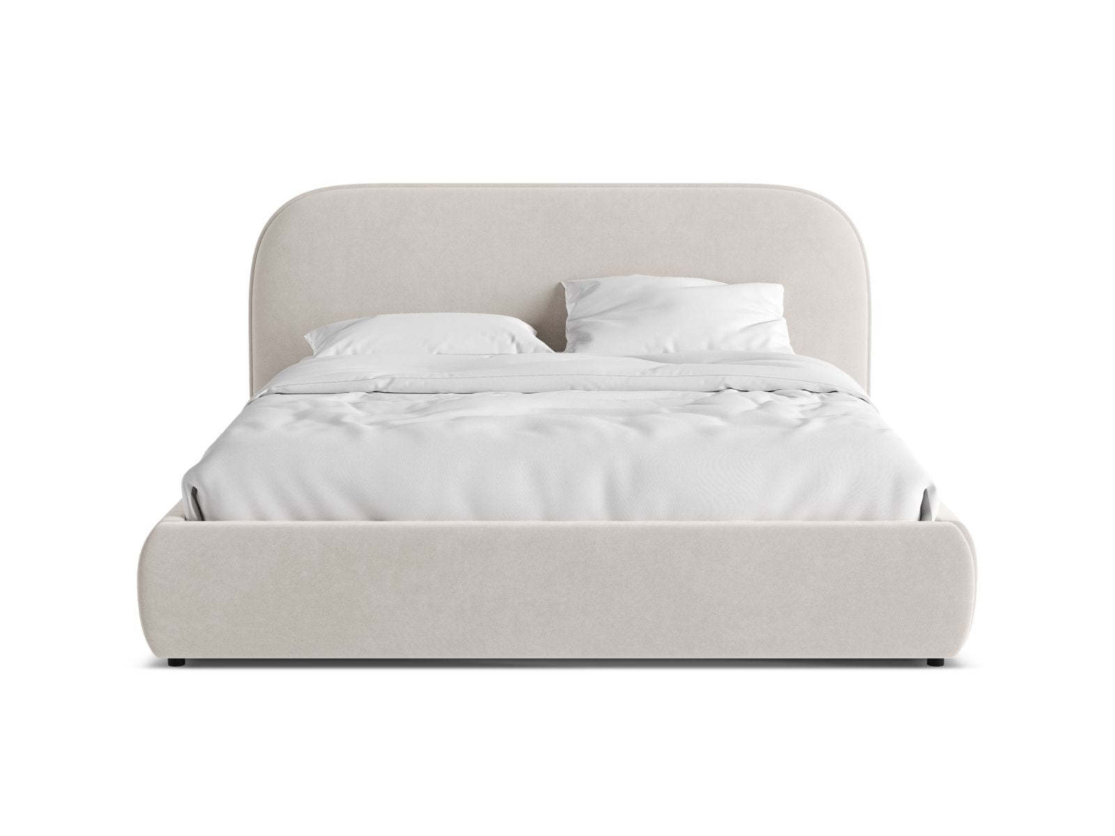 Elegantes Murada Bett mit 160 cm Kopfteil von Micadoni, ideal für stilvolle Schlafzimmergestaltung und komfortable Nächte.