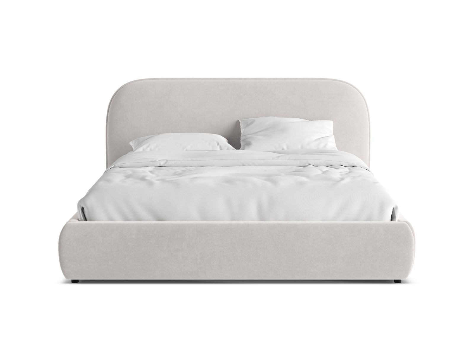 Elegantes Murada Bett mit 160 cm Kopfteil von Micadoni, ideal für stilvolle Schlafzimmer und gemütliche Rückzugsorte.