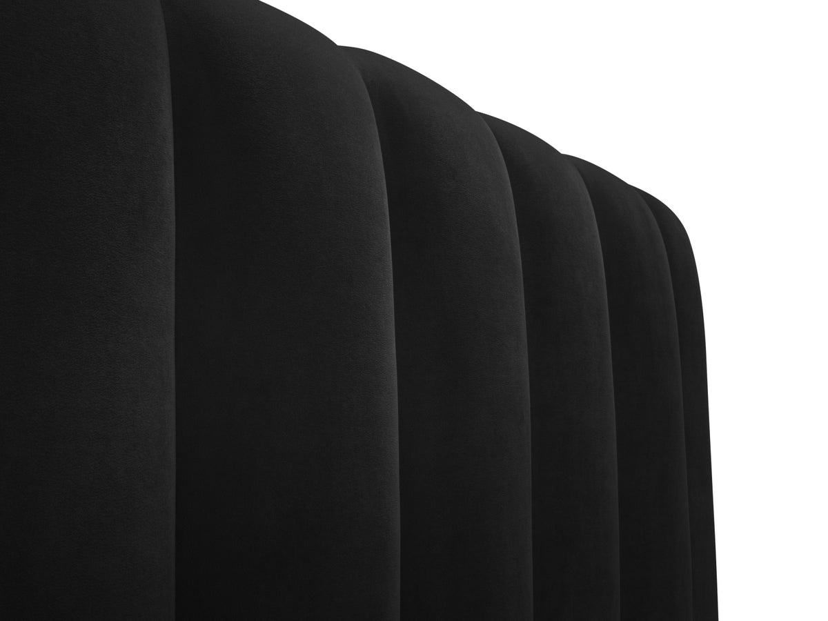 Kelp Bett mit Stauraum und Headboard 160cm in Black-Bluvel präsentiert im Onlineshop von KAQTU Design AG. Bett ist von Micadoni