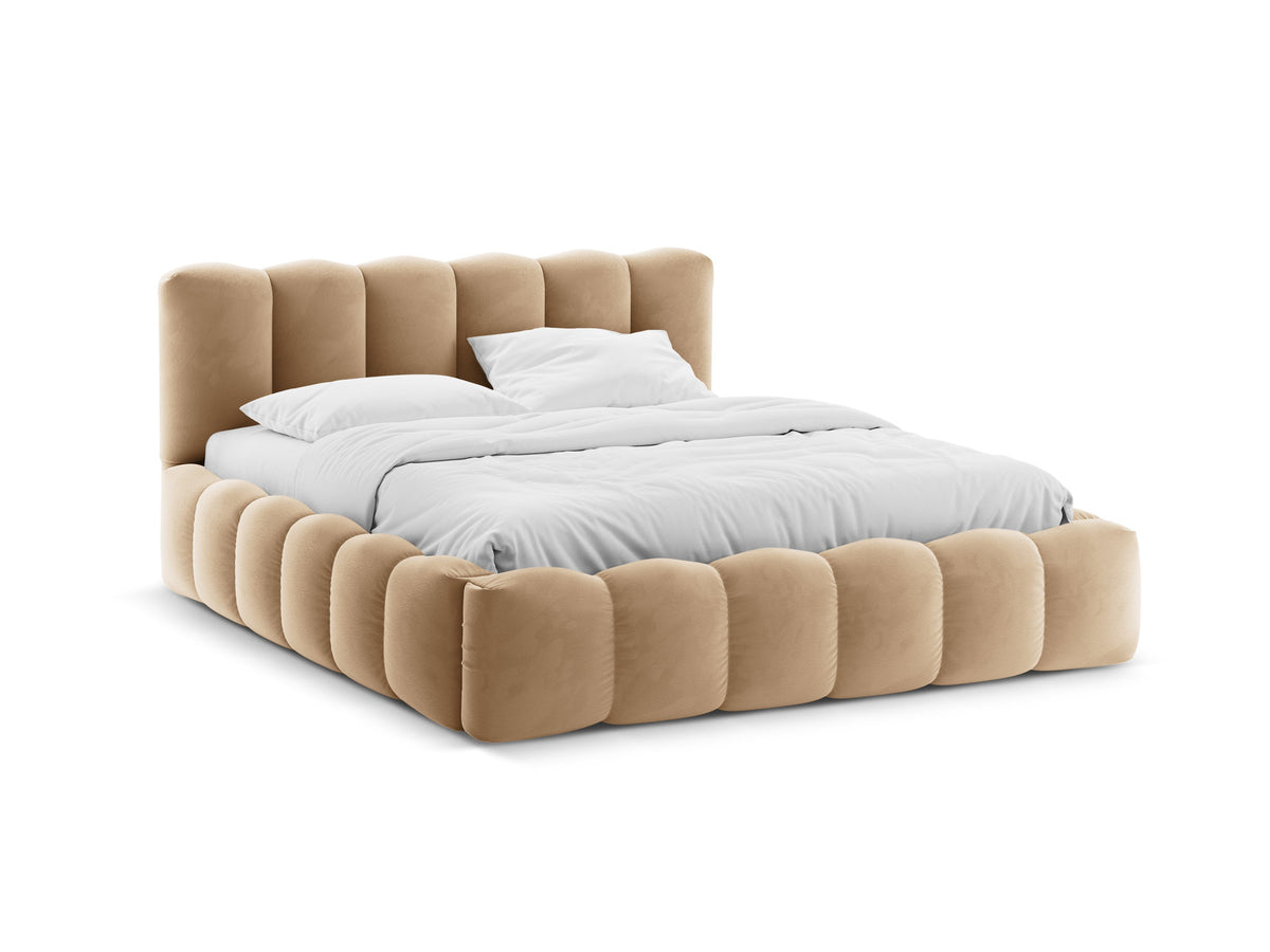 Lupine Bett mit Stauraum und Headboard 160cm in Sand-Paris präsentiert im Onlineshop von KAQTU Design AG. Bett ist von Micadoni