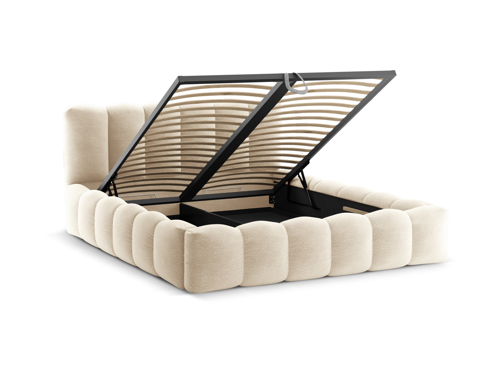 Entdecken Sie das Lupine Bett von Micadoni: modernes Design, praktischer Stauraum und elegantes Headboard für Ihr Schlafzimmer!