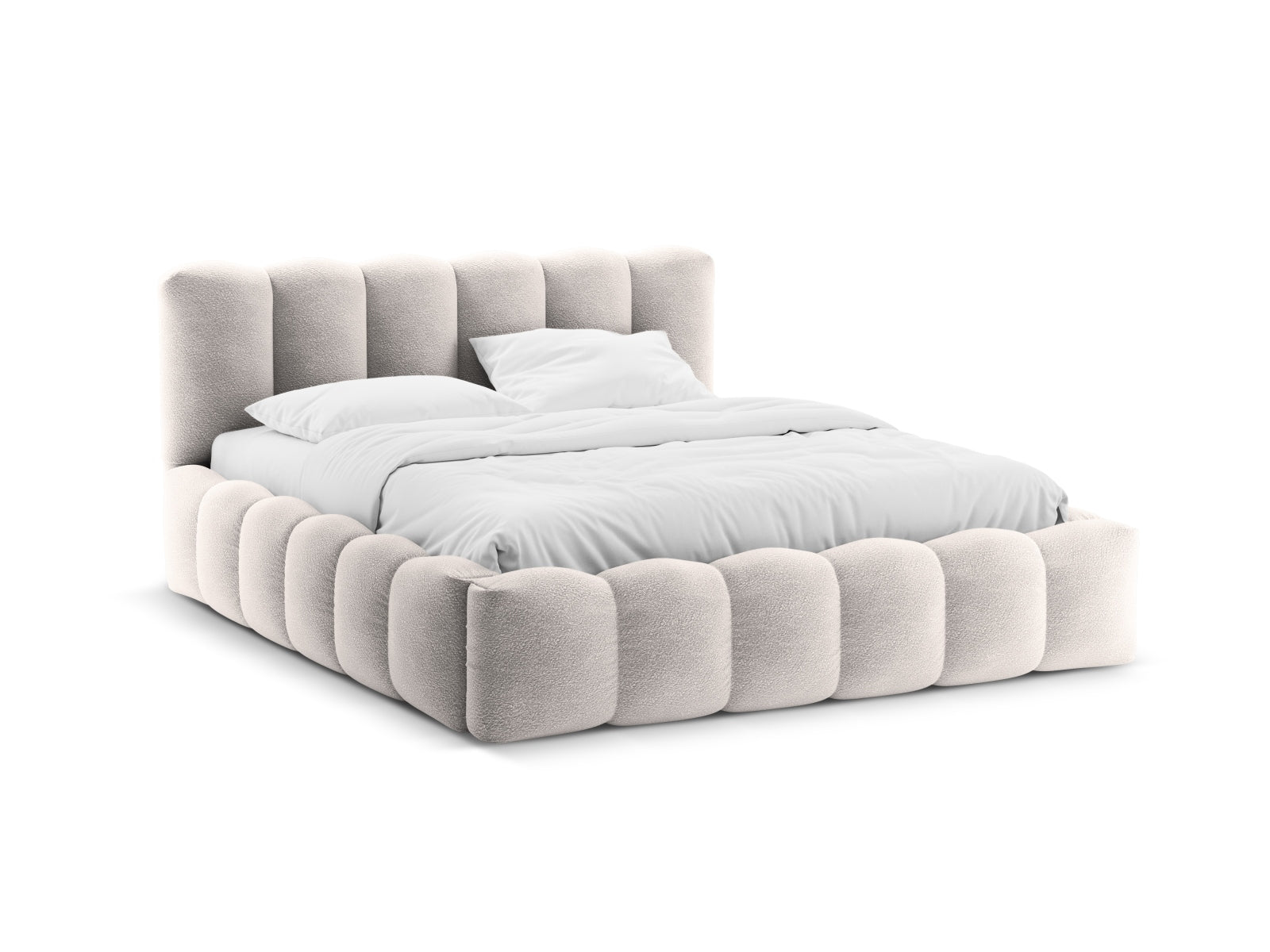 Lupine Bett mit Stauraum und Headboard 180cm in Light Grey-Baloo präsentiert im Onlineshop von KAQTU Design AG. Bett ist von Micadoni