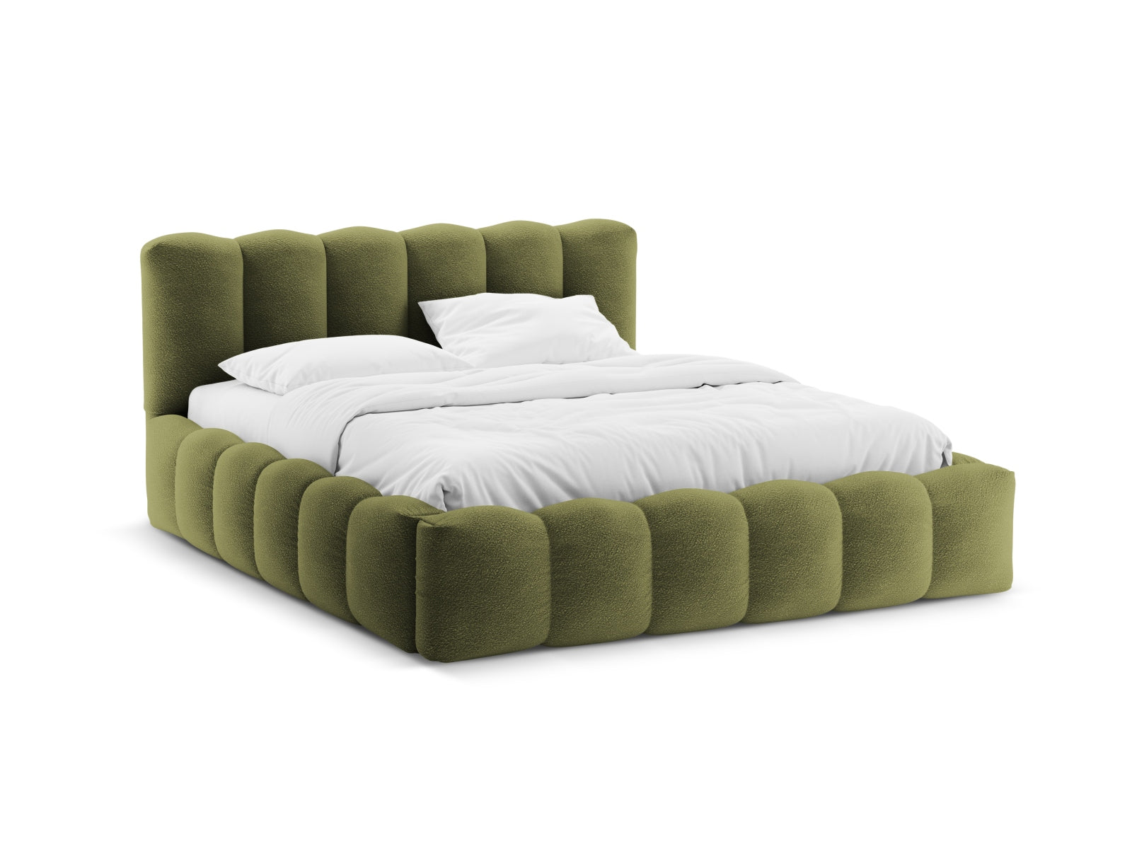 Lupine Bett mit Stauraum und Headboard 206cm in Dark Olive Green präsentiert im Onlineshop von KAQTU Design AG. Bett ist von Micadoni