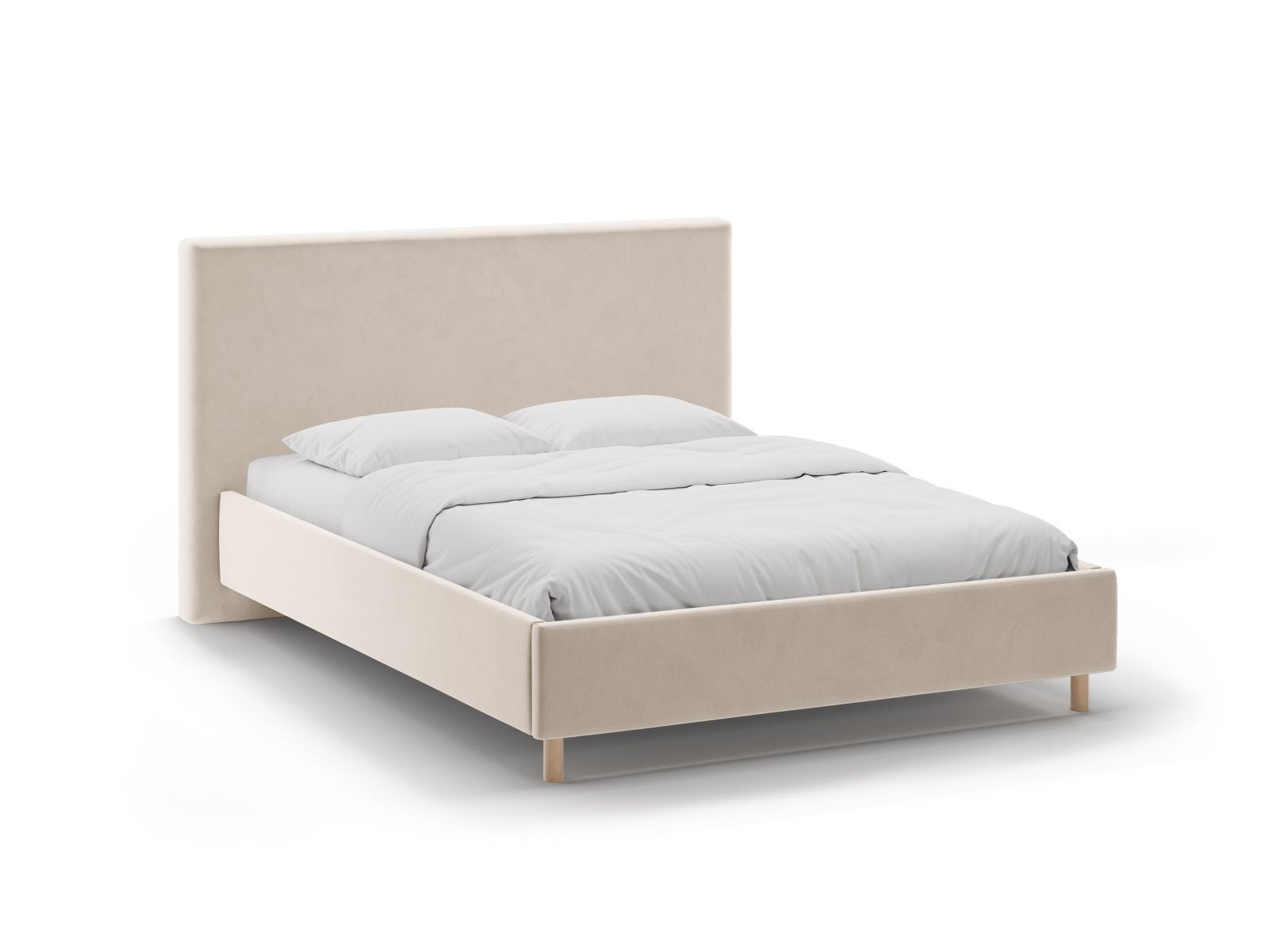 Eloise Bett mit Stauraum mit Kopfteil 180cm in Ivory-Magic Velvet präsentiert im Onlineshop von KAQTU Design AG. Bett ist von Micadoni
