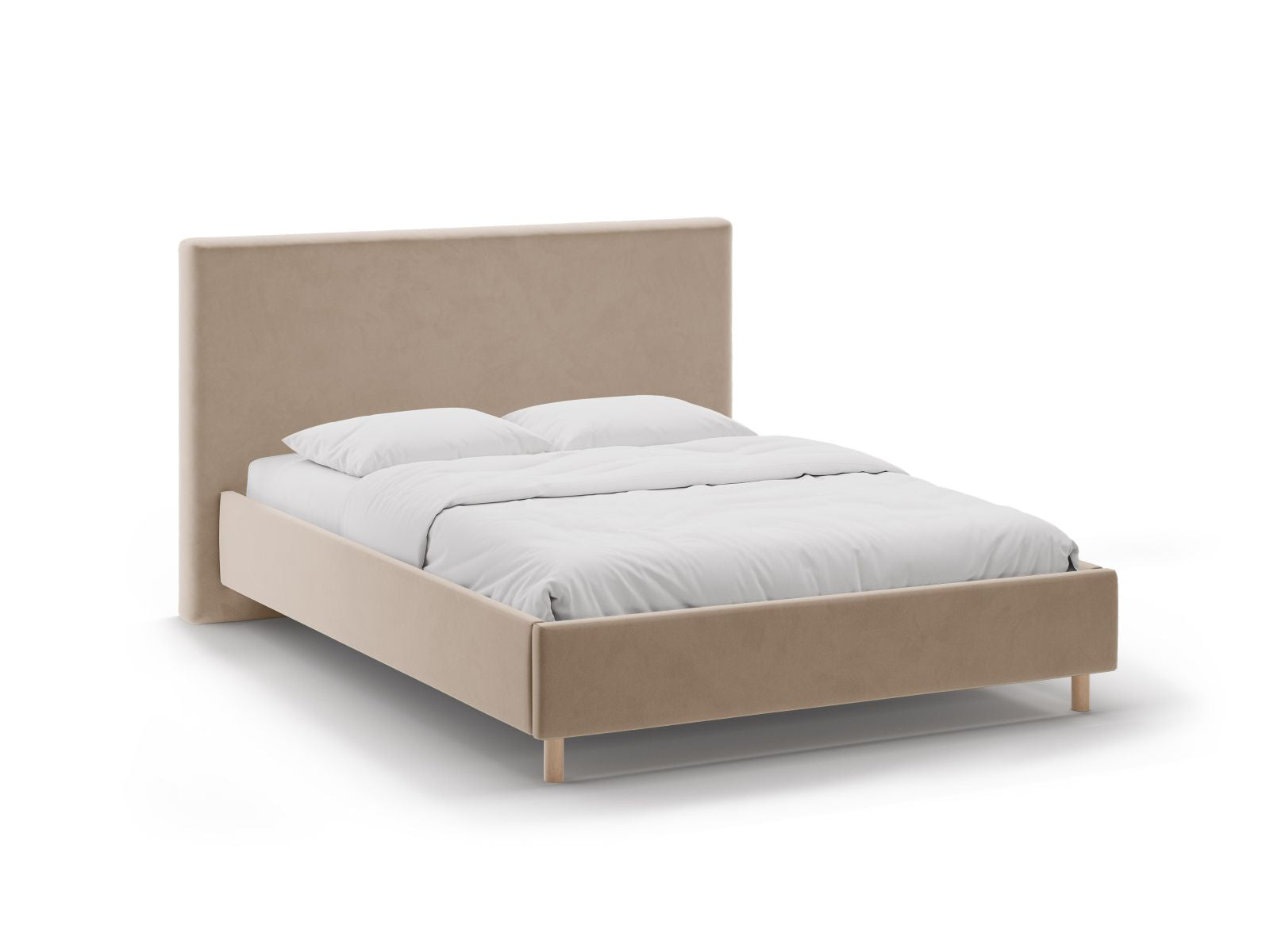Eloise Bett mit Stauraum mit Kopfteil 180cm in Almond Beige-Magic Velvet präsentiert im Onlineshop von KAQTU Design AG. Bett ist von Micadoni