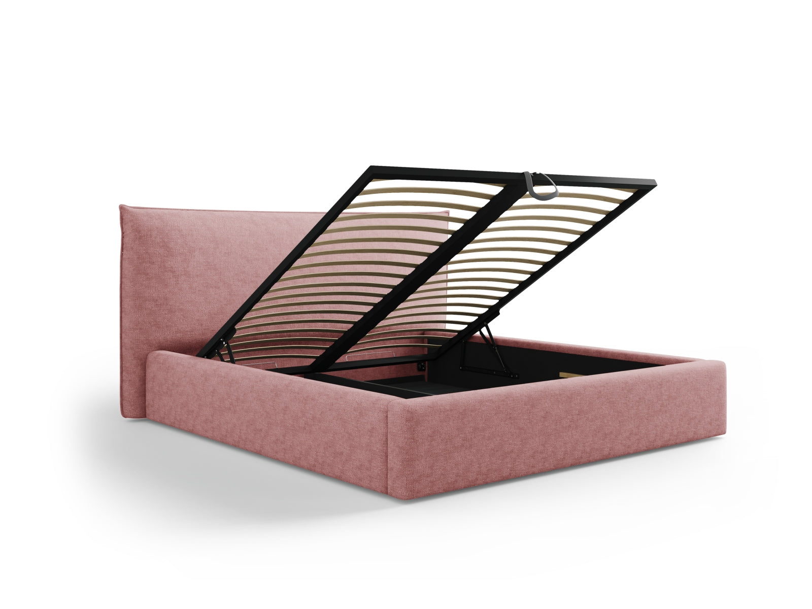 Modernes Kaelle Bett in 180 cm Breite, ideal für stilvolle Schlafzimmer, bietet zusätzlichen Stauraum und ein ansprechendes Kopfteil.