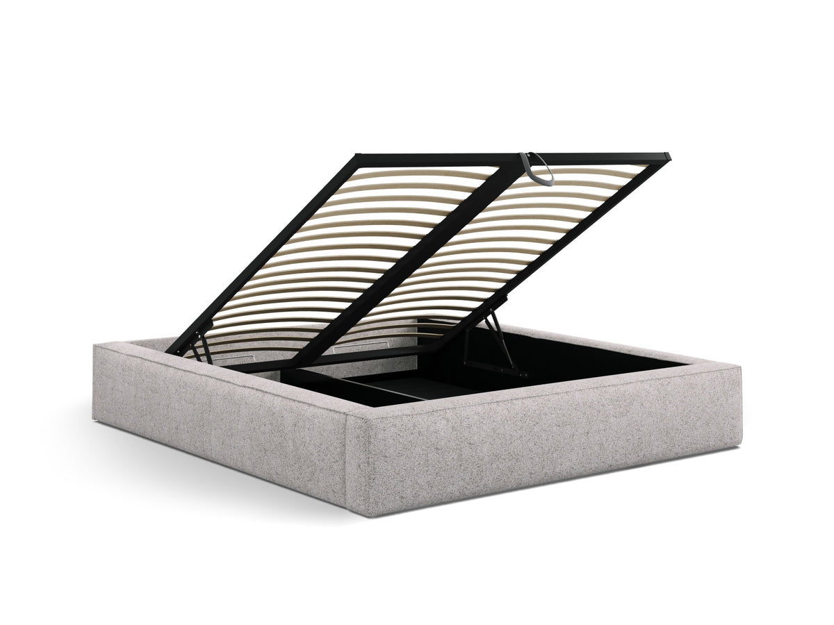 Susan Bett mit Stauraum 180cm in Beige Melange-Puente präsentiert im Onlineshop von KAQTU Design AG. Bett ist von Micadoni