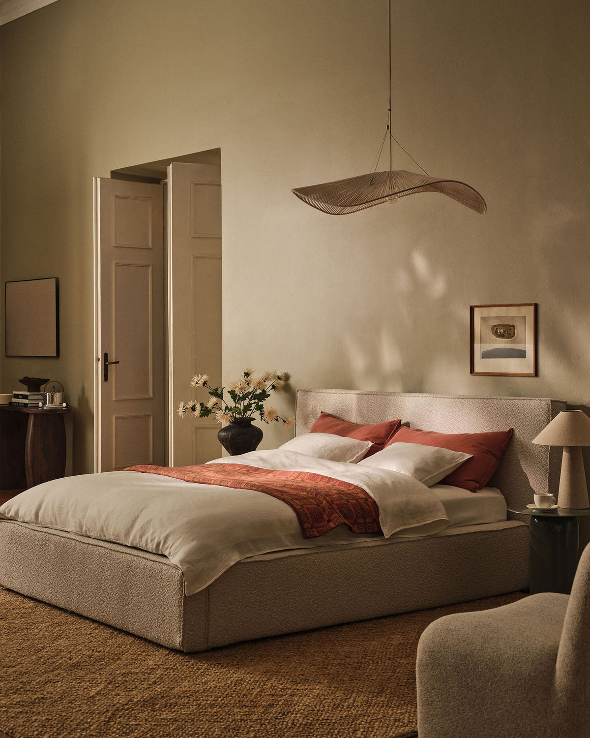 Susan Bett mit Stauraum 180cm in Pink Melange-Puente präsentiert im Onlineshop von KAQTU Design AG. Bett ist von Micadoni