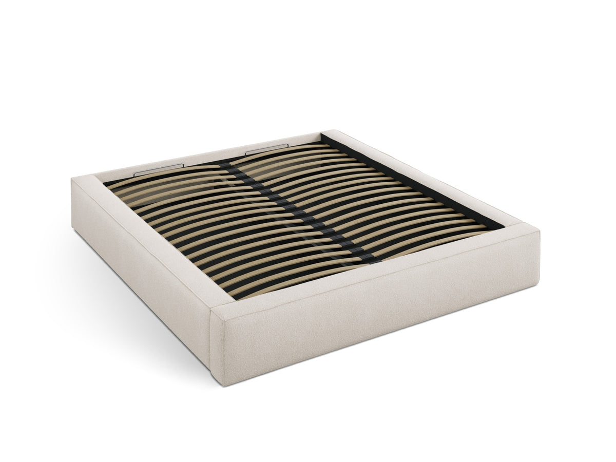 Susan Bett mit Stauraum 180cm in Light Beige-LEGEND präsentiert im Onlineshop von KAQTU Design AG. Bett ist von Micadoni