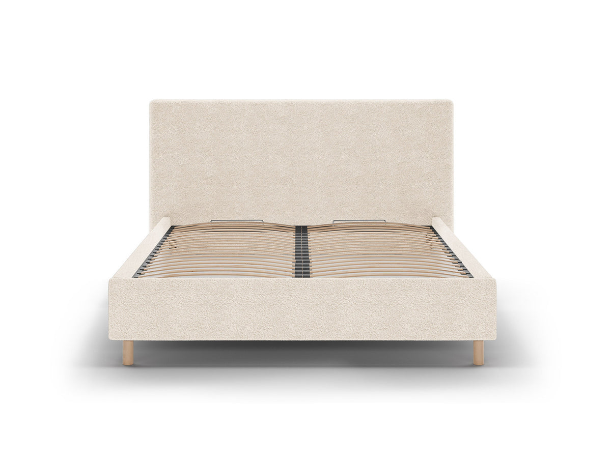 Eloise Bett mit Stauraum mit Kopfteil 180cm in Light Beige-Rolf präsentiert im Onlineshop von KAQTU Design AG. Bett ist von Micadoni