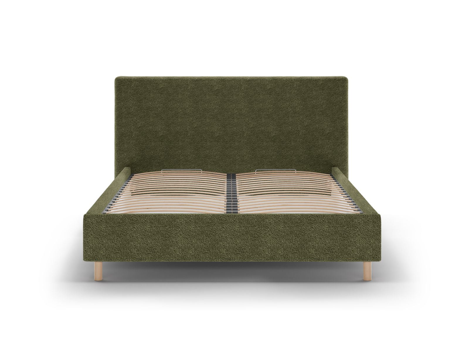 Elegantes Eloise Bett mit 180 cm Breite, Stauraum und stilvollem Kopfteil in Green-Rolf, ideal für modernes Wohnen.