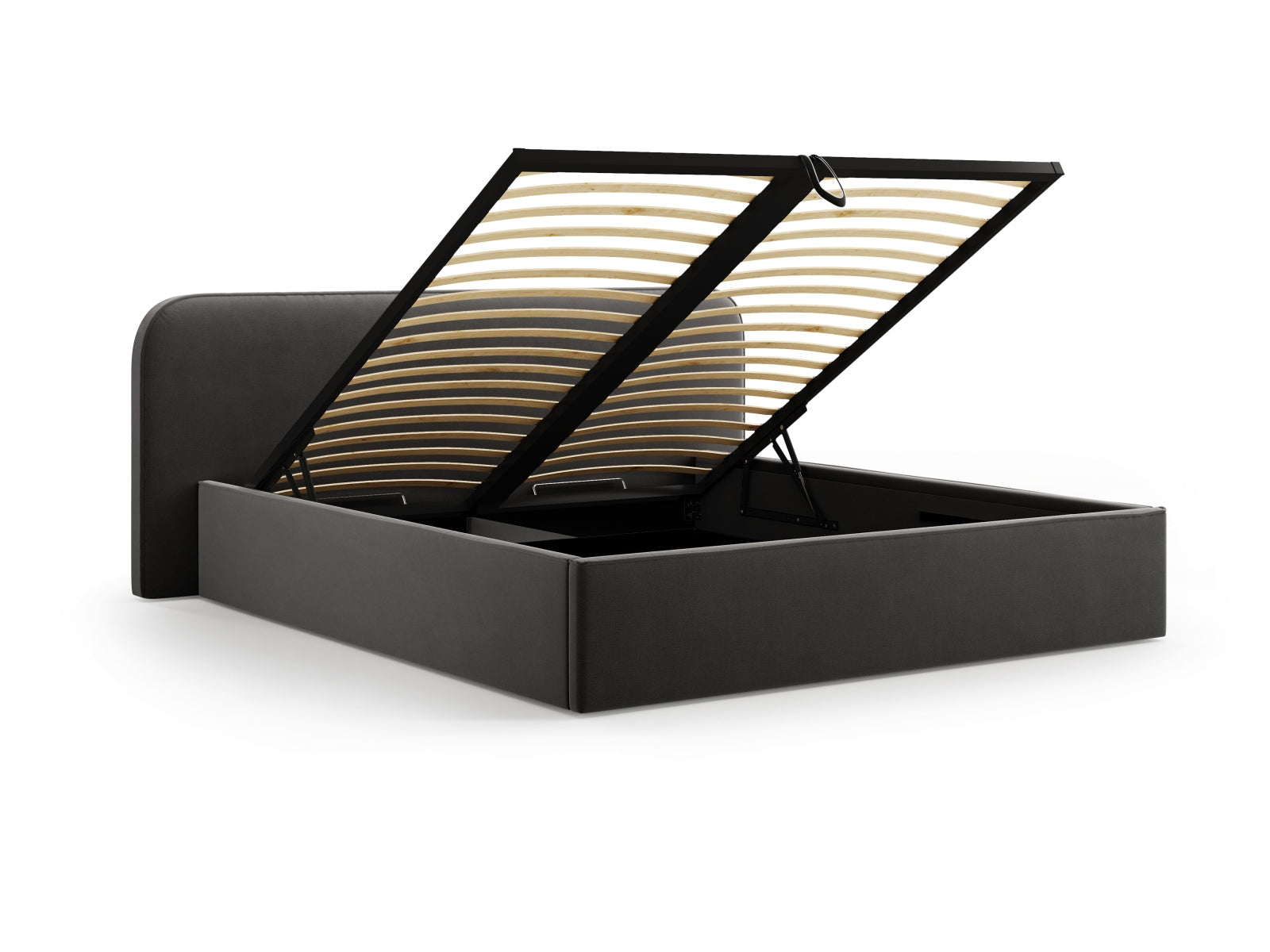 Erleben Sie das elegante Elizabeth Velour Bett von Micadoni. Mit praktischem Stauraum und stilvollem Headboard – perfekt für Ihr modernes Schlafzimmer!