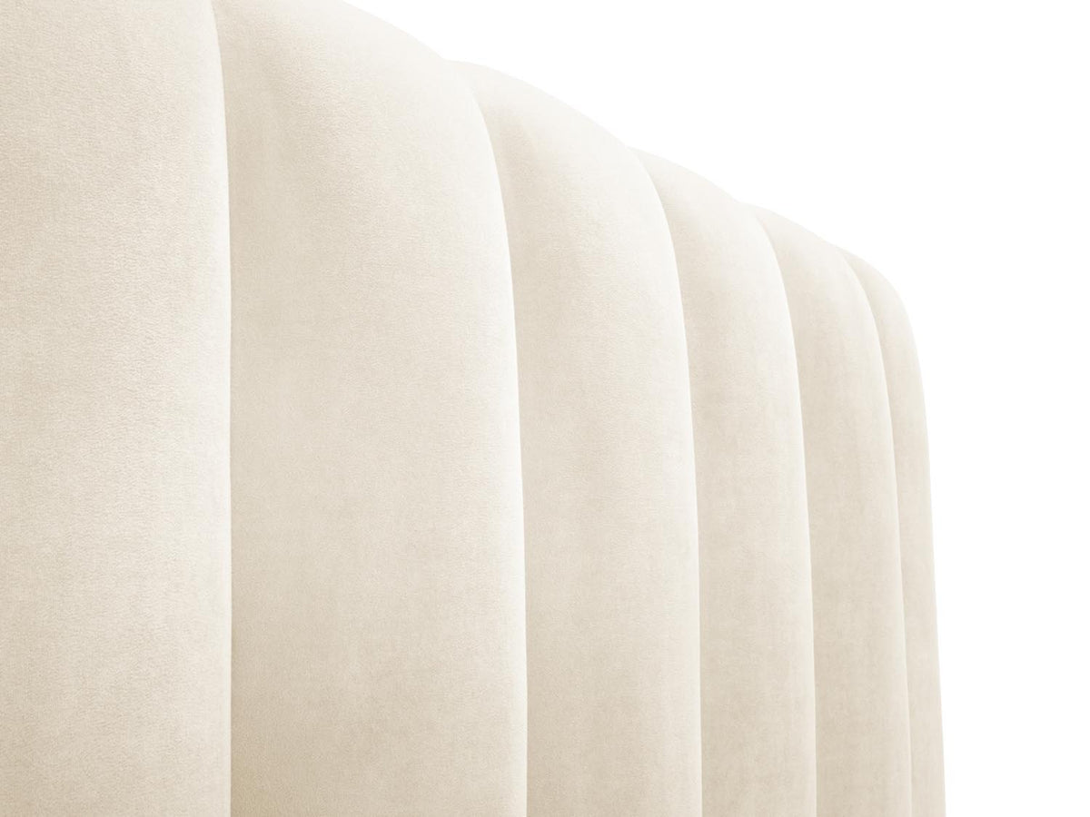 Kelp Bett mit Stauraum und Headboard 180cm in Light Beige-Bluvel präsentiert im Onlineshop von KAQTU Design AG. Bett ist von Micadoni