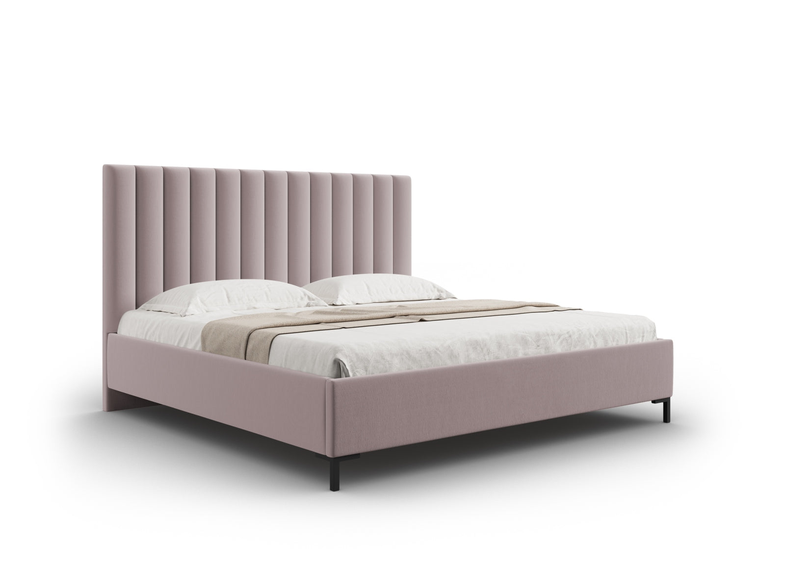 Allison Bett mit Stauraum und Headboard in Pink präsentiert im Onlineshop von KAQTU Design AG. Bett ist von Micadoni