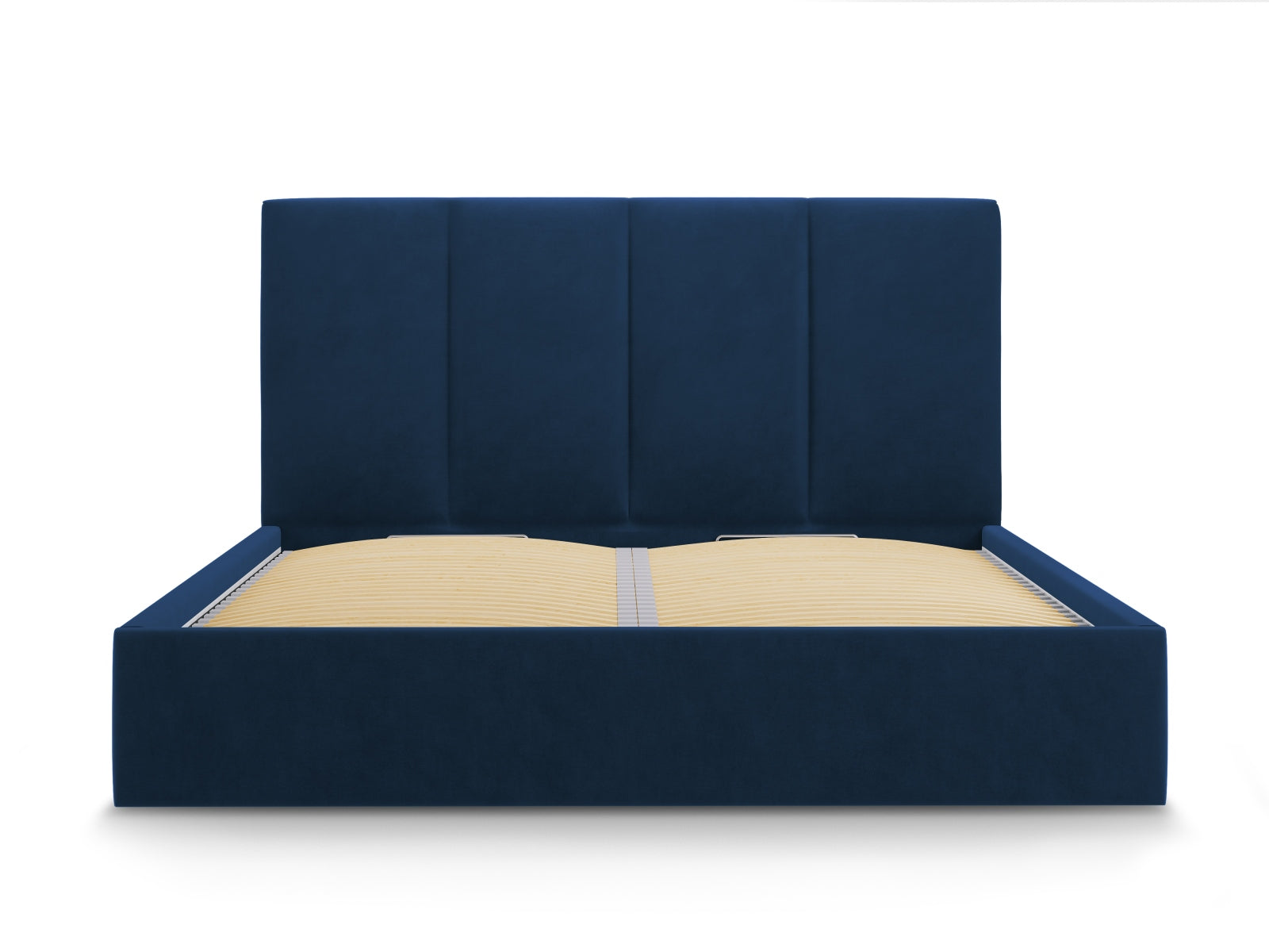 Entdecken Sie das elegante Pyla Velour Bett von Micadoni – ideal für Ihr modernes Schlafzimmer, mit praktischem Stauraum und komfortablem Kopfteil.