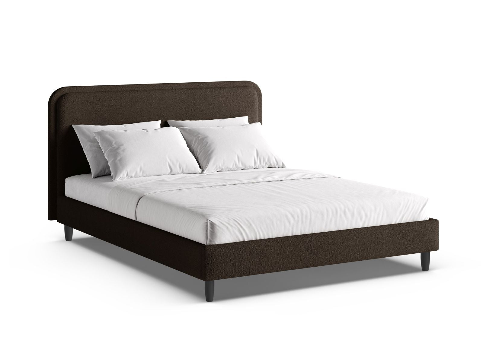 Aveline Bett mit Kopfteil 200cm in Brown-Baloo präsentiert im Onlineshop von KAQTU Design AG. Bett ist von Micadoni