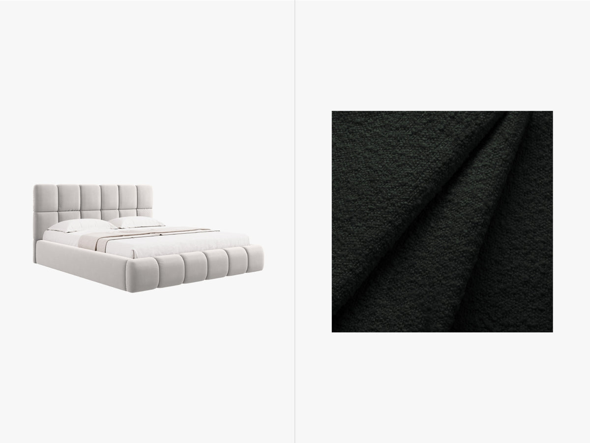 Bellis Bett mit Stauraum und Headboard 200cm in Black-Baloo präsentiert im Onlineshop von KAQTU Design AG. Bett ist von Micadoni