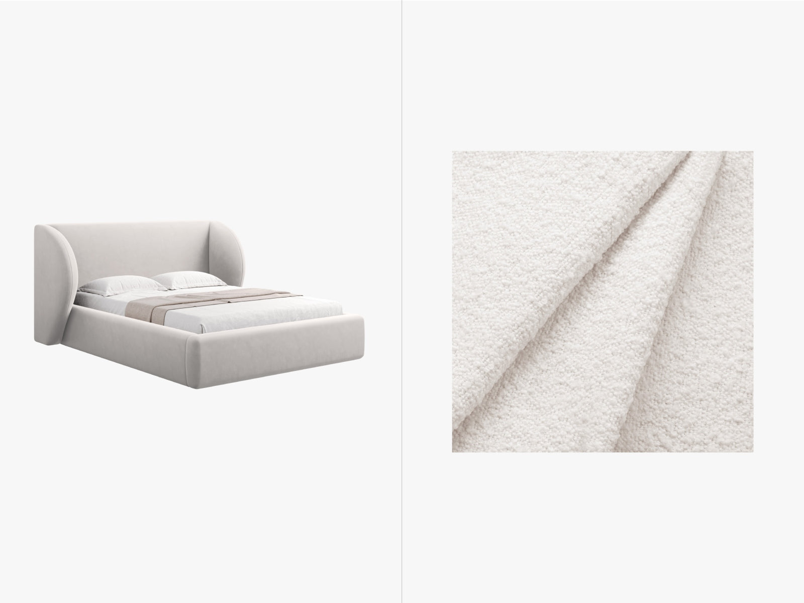 Miley Bett mit Stauraum und Headboard 247cm in White präsentiert im Onlineshop von KAQTU Design AG. Bett ist von Micadoni