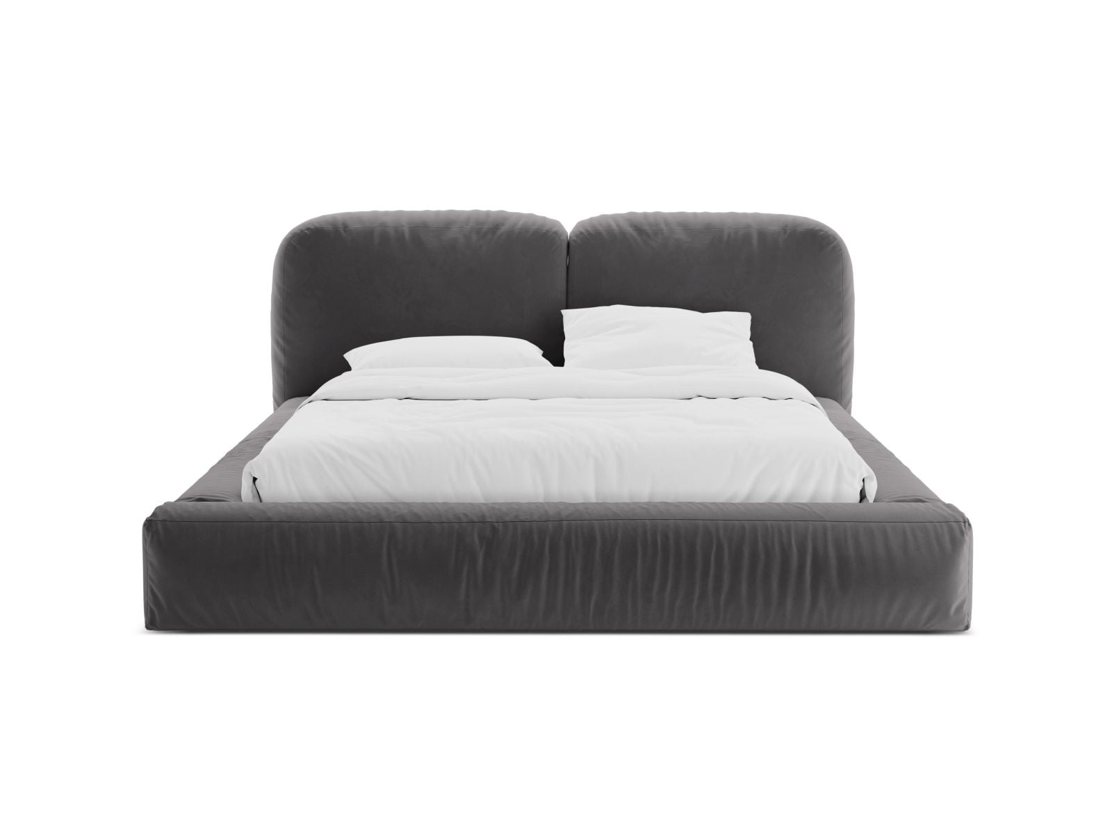 Elegantes Martina Bett mit praktischem Stauraum und stilvollem Kopfteil in Grey-Vogue, ideal für modernes Wohnen.