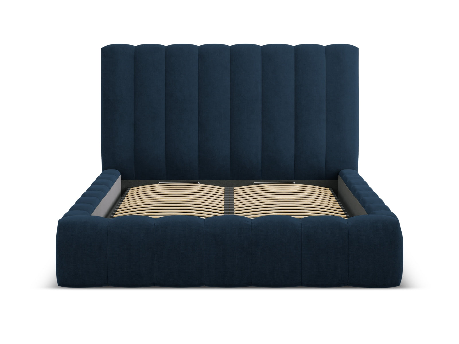 Erleben Sie das Kelp Bett von Micadoni: modernes Design, cleverer Stauraum und ein gemütliches Headboard für besten Schlafkomfort.