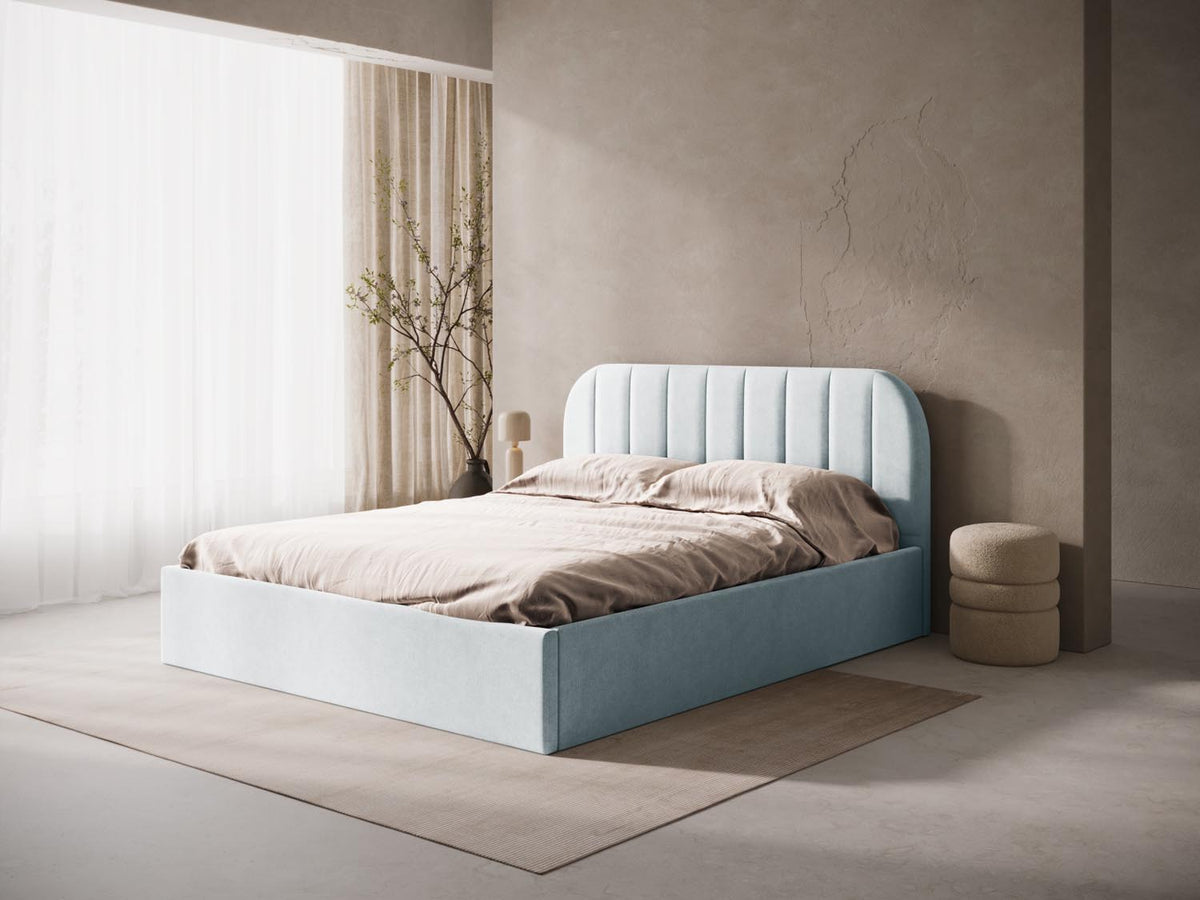 Susan Bett mit Stauraum 200cm in Light Grey-Moly präsentiert im Onlineshop von KAQTU Design AG. Bett ist von Micadoni