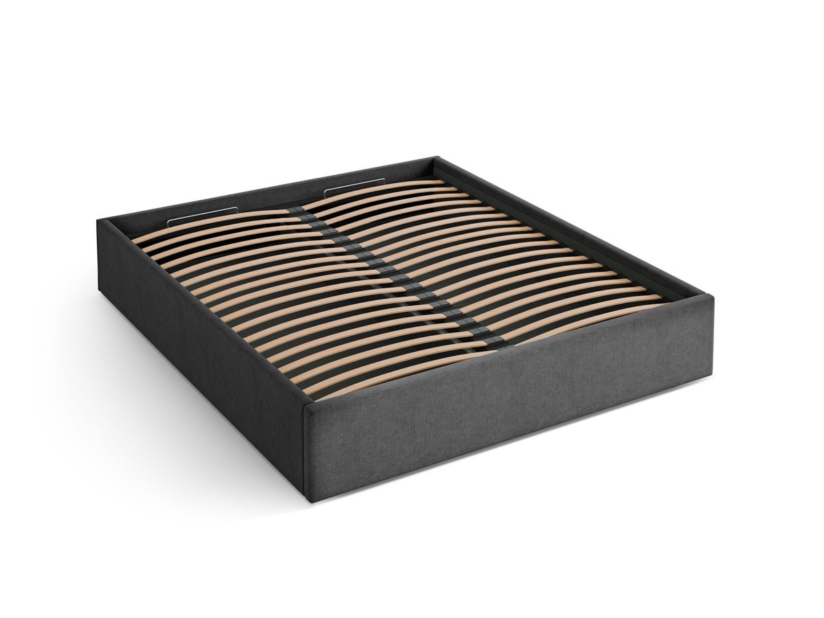 Susan Bett mit Stauraum 200cm in Anthracite-Moly präsentiert im Onlineshop von KAQTU Design AG. Bett ist von Micadoni