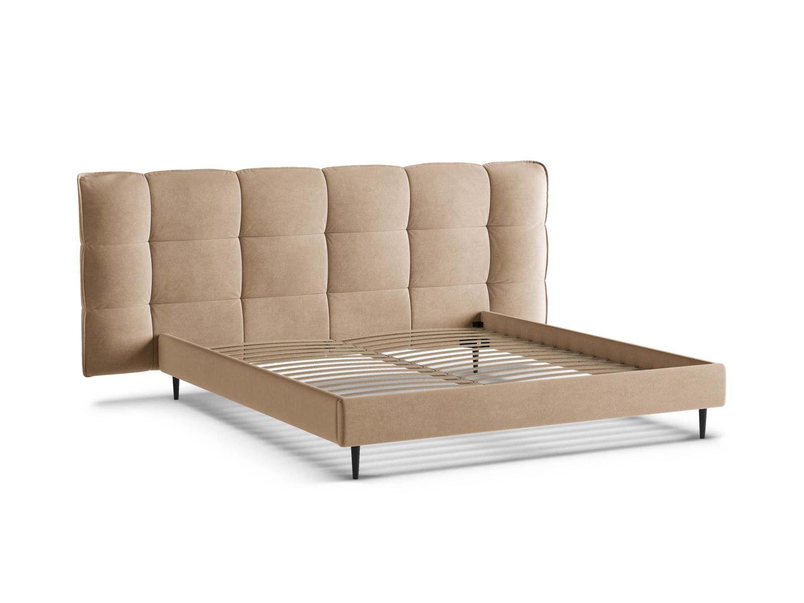Elegantes Eric Bett mit 200 cm Breite, ausgestattet mit praktischem Stauraum und einem ansprechenden Kopfteil für ein modernes Ambiente.