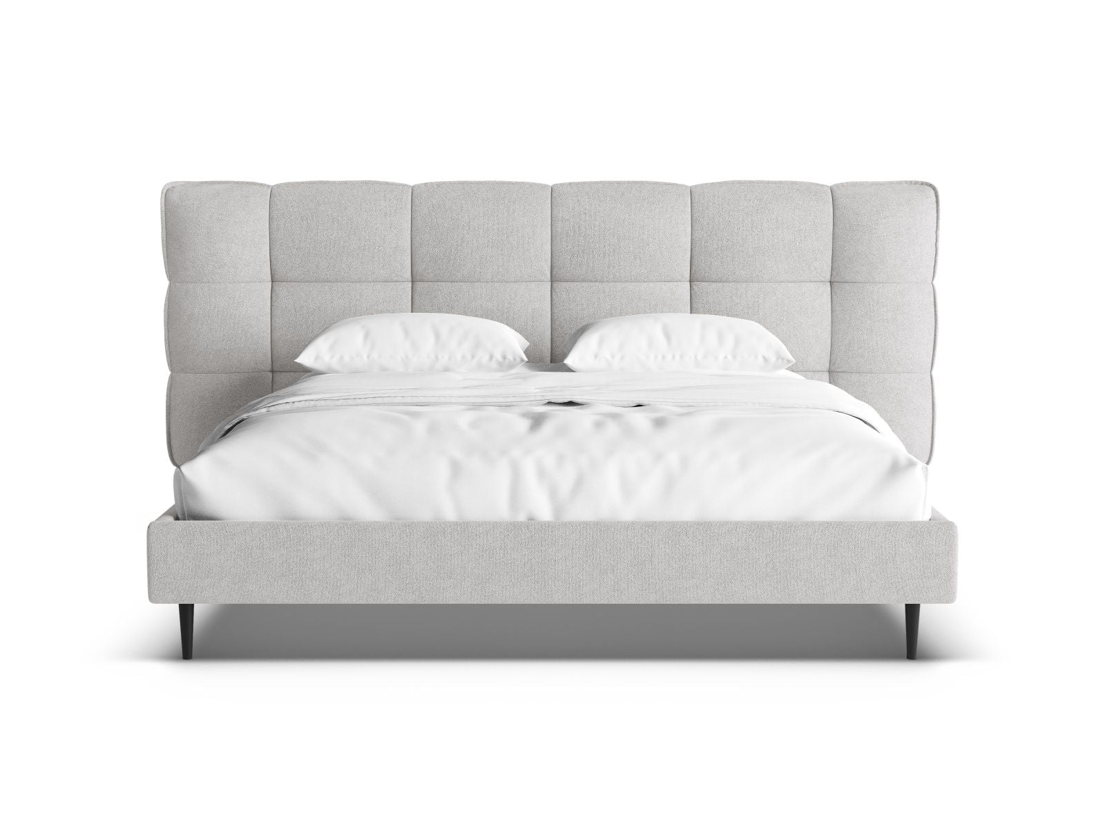 Elegantes Eric Bett mit 200 cm, ausgestattet mit Stauraum und einem geschmackvollen Kopfteil für ein modernes Schlafzimmer.