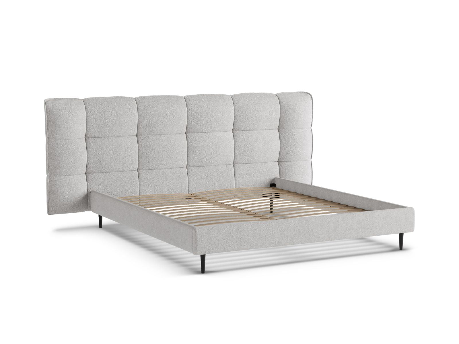 Modernes Eric Bett mit 200 cm Breite, ausgestattet mit Stauraum und elegantem Kopfteil, perfekt für stilvolle Schlafzimmer.