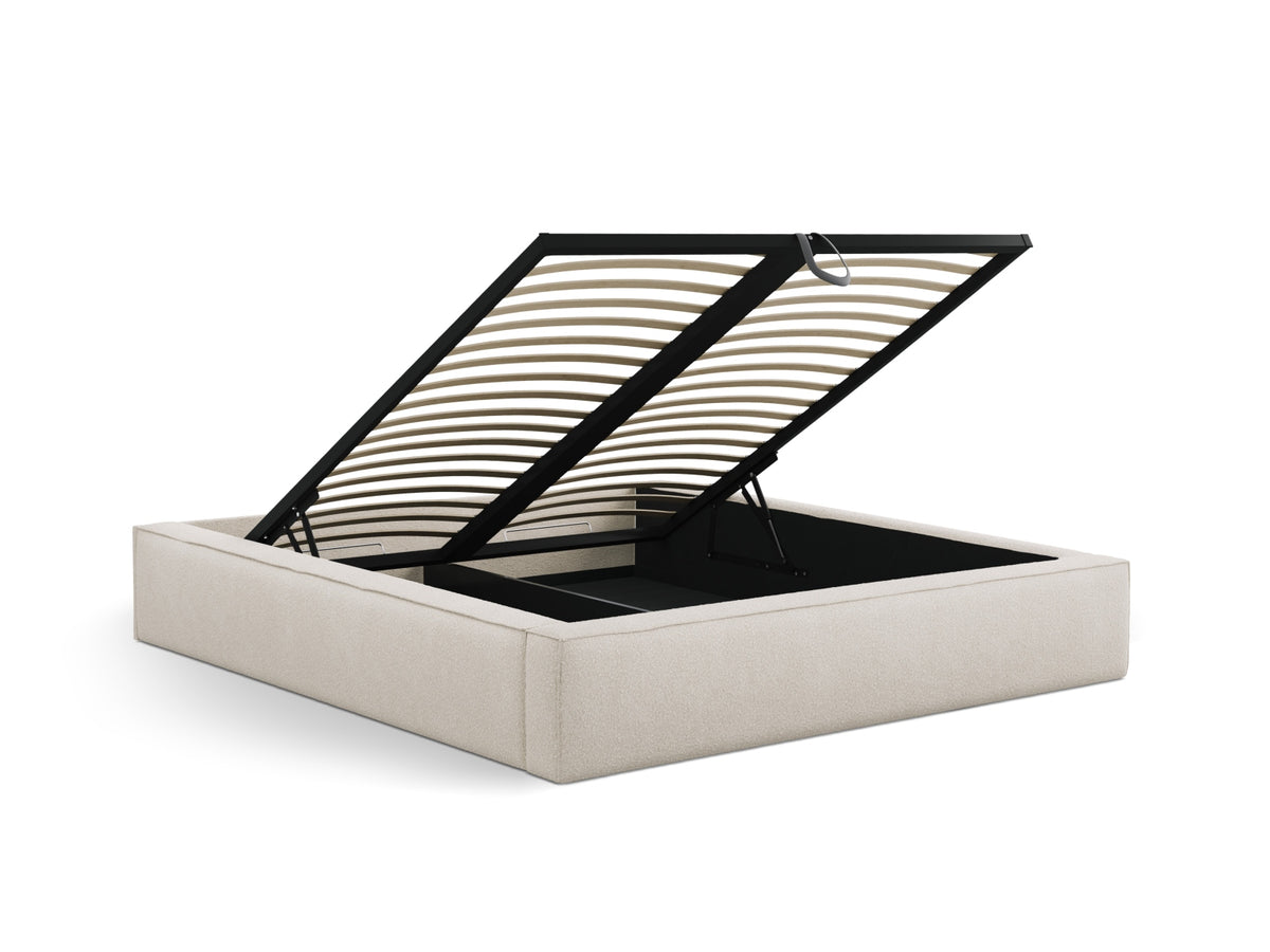 Susan Bett mit Stauraum 200cm in Light Beige-LEGEND präsentiert im Onlineshop von KAQTU Design AG. Bett ist von Micadoni