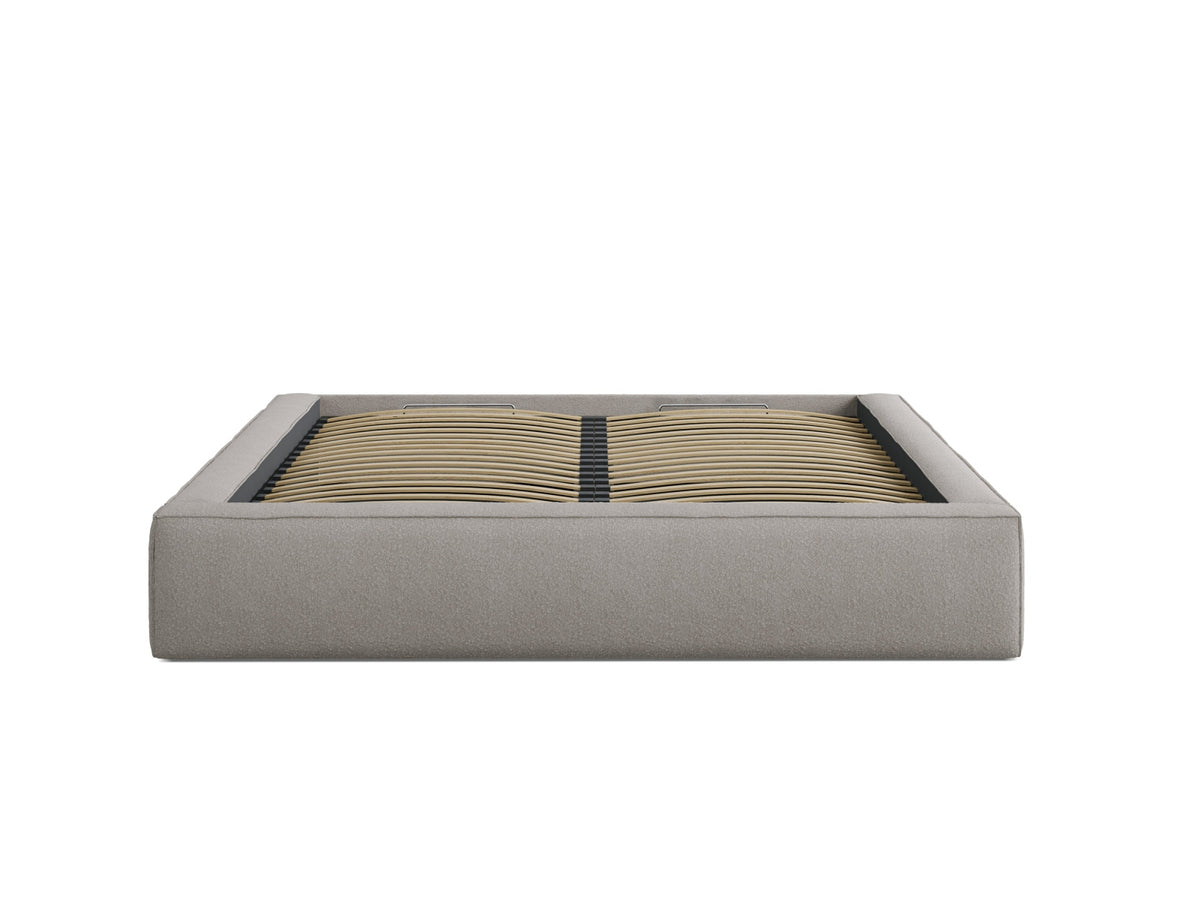 Susan Bett mit Stauraum 200cm in Dark Beige-LEGEND präsentiert im Onlineshop von KAQTU Design AG. Bett ist von Micadoni