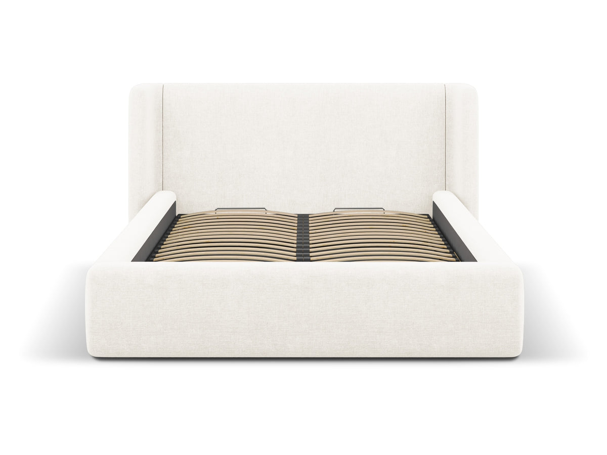 Jolene Bett mit Stauraum und Headboard 200cm in Ivory-Wind präsentiert im Onlineshop von KAQTU Design AG. Bett ist von Micadoni