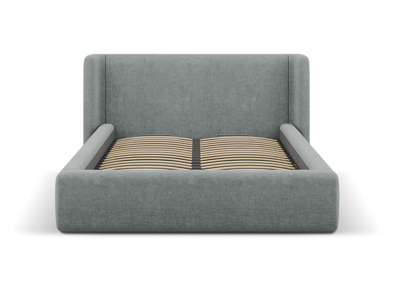 Jolene Bett mit Stauraum und Headboard in Dark Grey-Wind präsentiert im Onlineshop von KAQTU Design AG. Bett ist von Micadoni