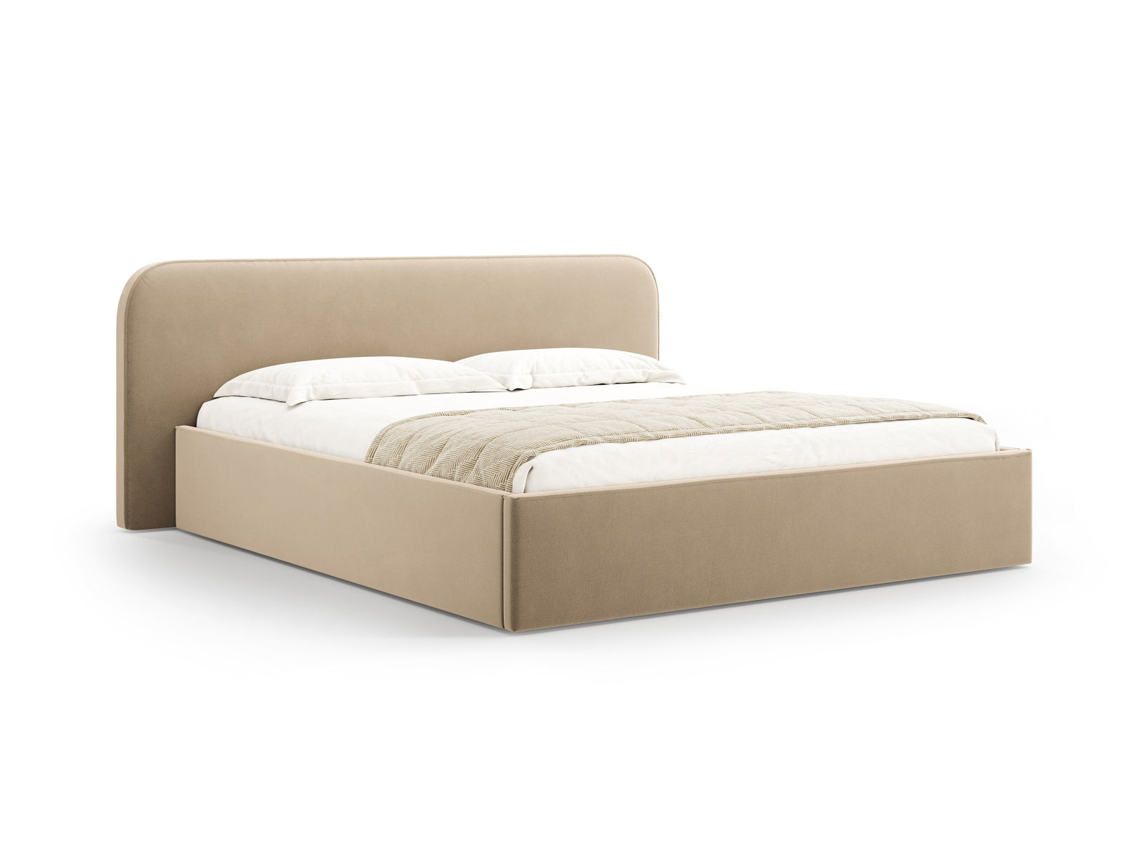 Entdecken Sie das stilvolle Elizabeth Velour Bett von Micadoni. Mit integriertem Stauraum und elegantem Headboard – ideal für Ihr modernes Schlafzimmer!