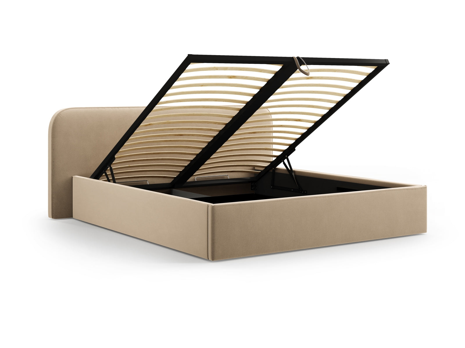 Entdecken Sie das stilvolle Elizabeth Velour Bett von Micadoni. Mit integriertem Stauraum und elegantem Headboard – ideal für Ihr modernes Schlafzimmer!