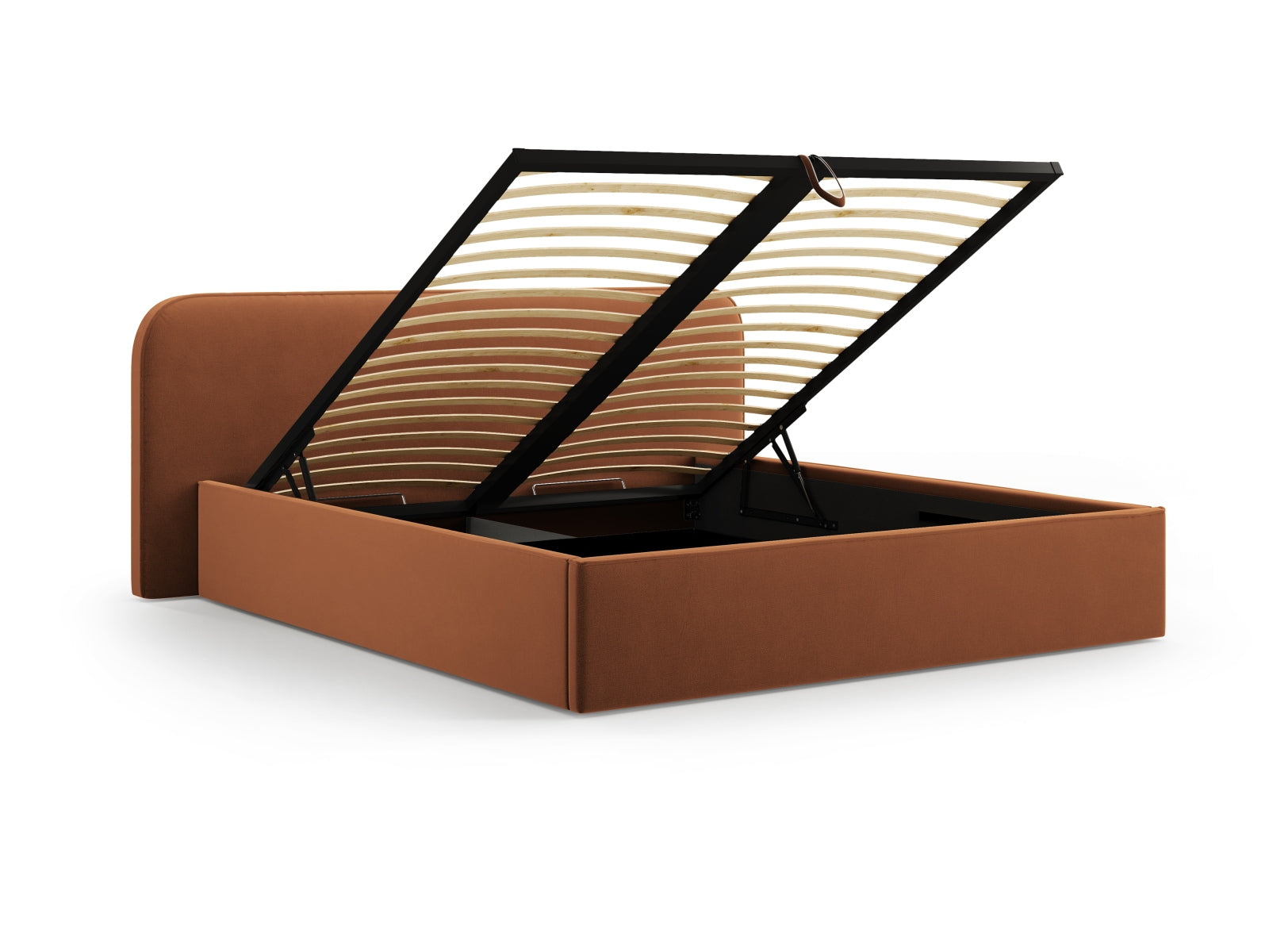 Erleben Sie das elegante Elizabeth Velour Bett von Micadoni. Mit praktischem Stauraum und stilvollem Headboard – perfekt für Ihr modernes Schlafzimmer!