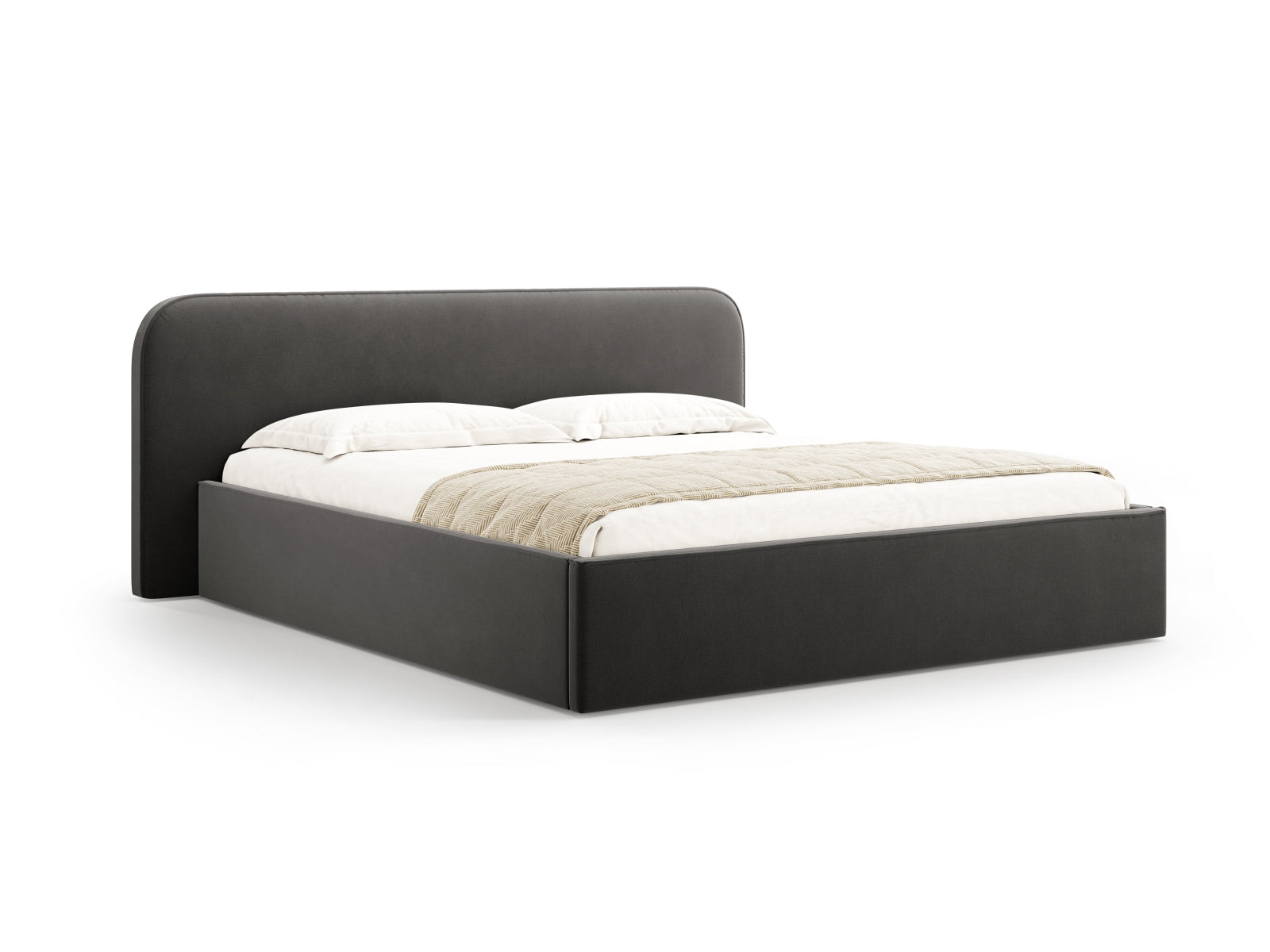 Entdecken Sie das stilvolle Elizabeth Velour Bett von Micadoni. Mit integriertem Stauraum und elegantem Headboard – ideal für Ihr modernes Schlafzimmer!
