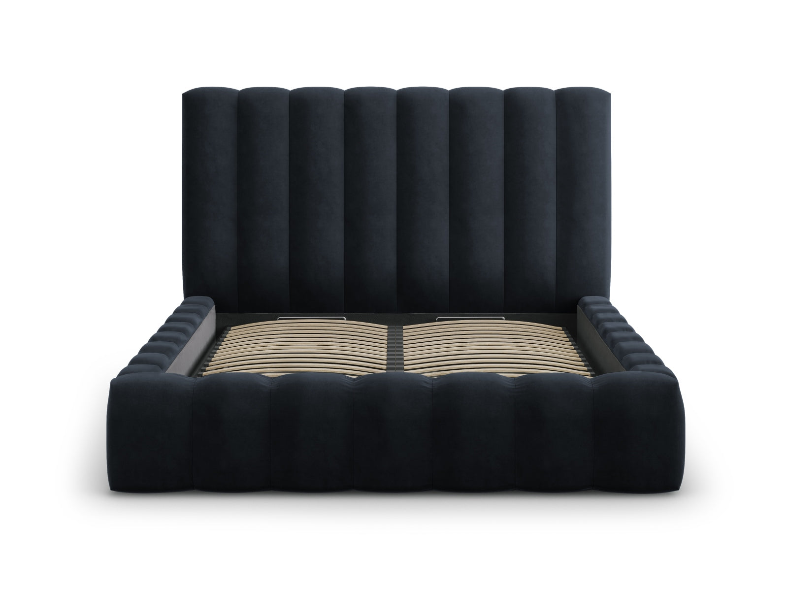 Erleben Sie das elegante Kelp Velour Bett von Micadoni – ideal für Ihr modernes Schlafzimmer, ausgestattet mit praktischem Stauraum und komfortablem Headboard.
