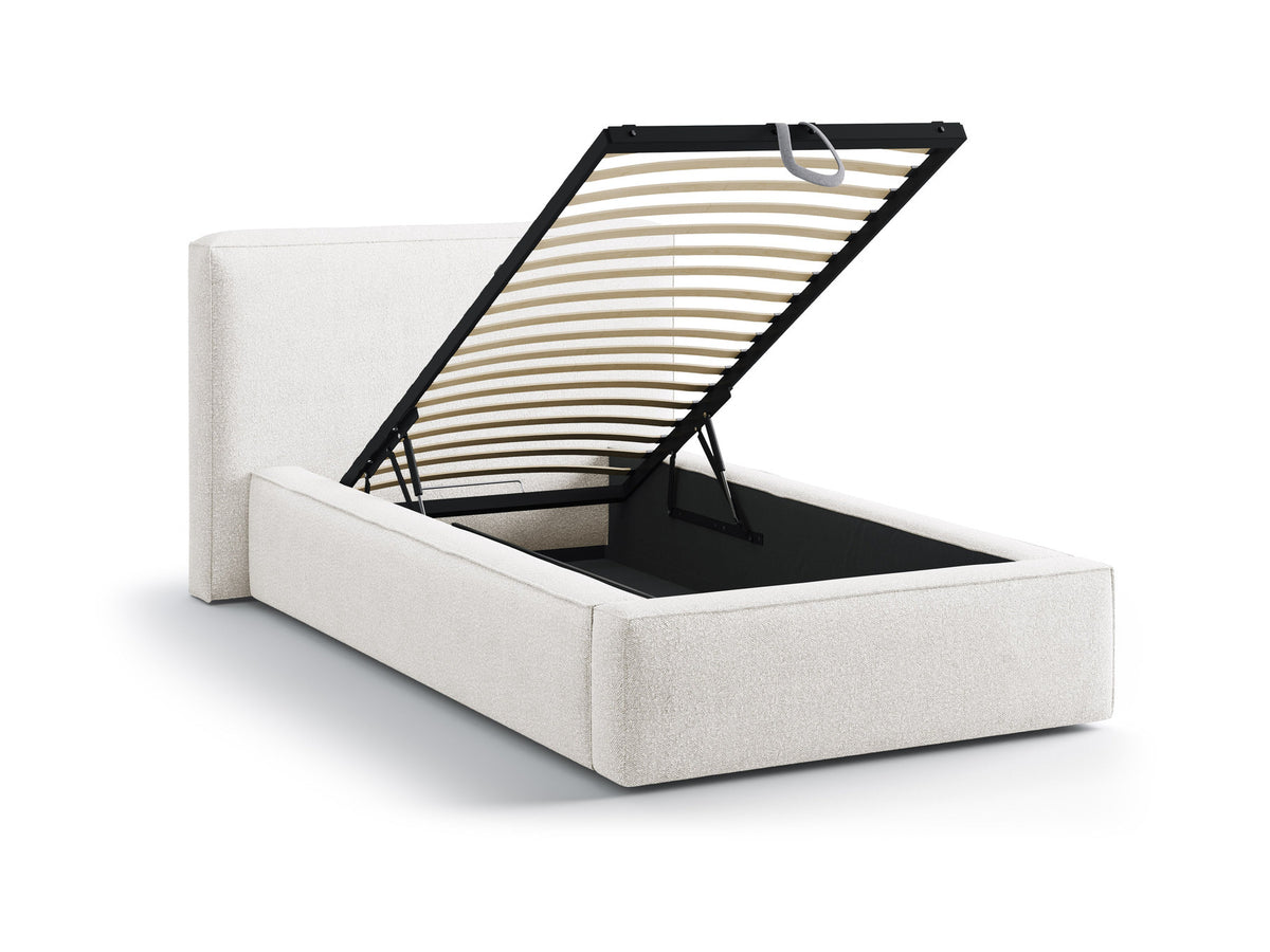 Jodie Bett mit Stauraum mit Kopfteil 90cm in White-Baloo präsentiert im Onlineshop von KAQTU Design AG. Bett ist von Micadoni