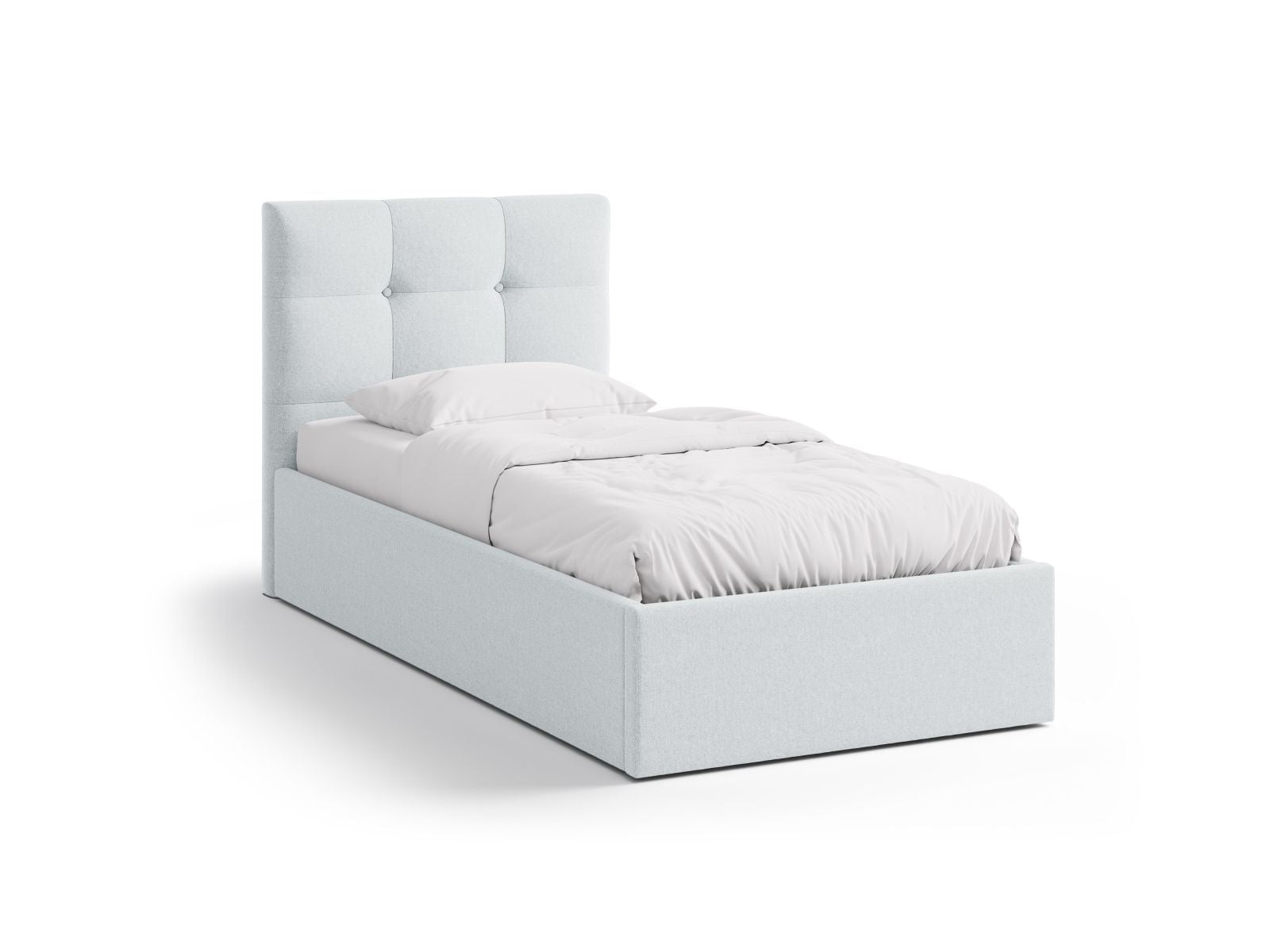 Phaedra Bett mit Stauraum mit Kopfteil 90cm in Light Grey-Moly präsentiert im Onlineshop von KAQTU Design AG. Bett ist von Micadoni