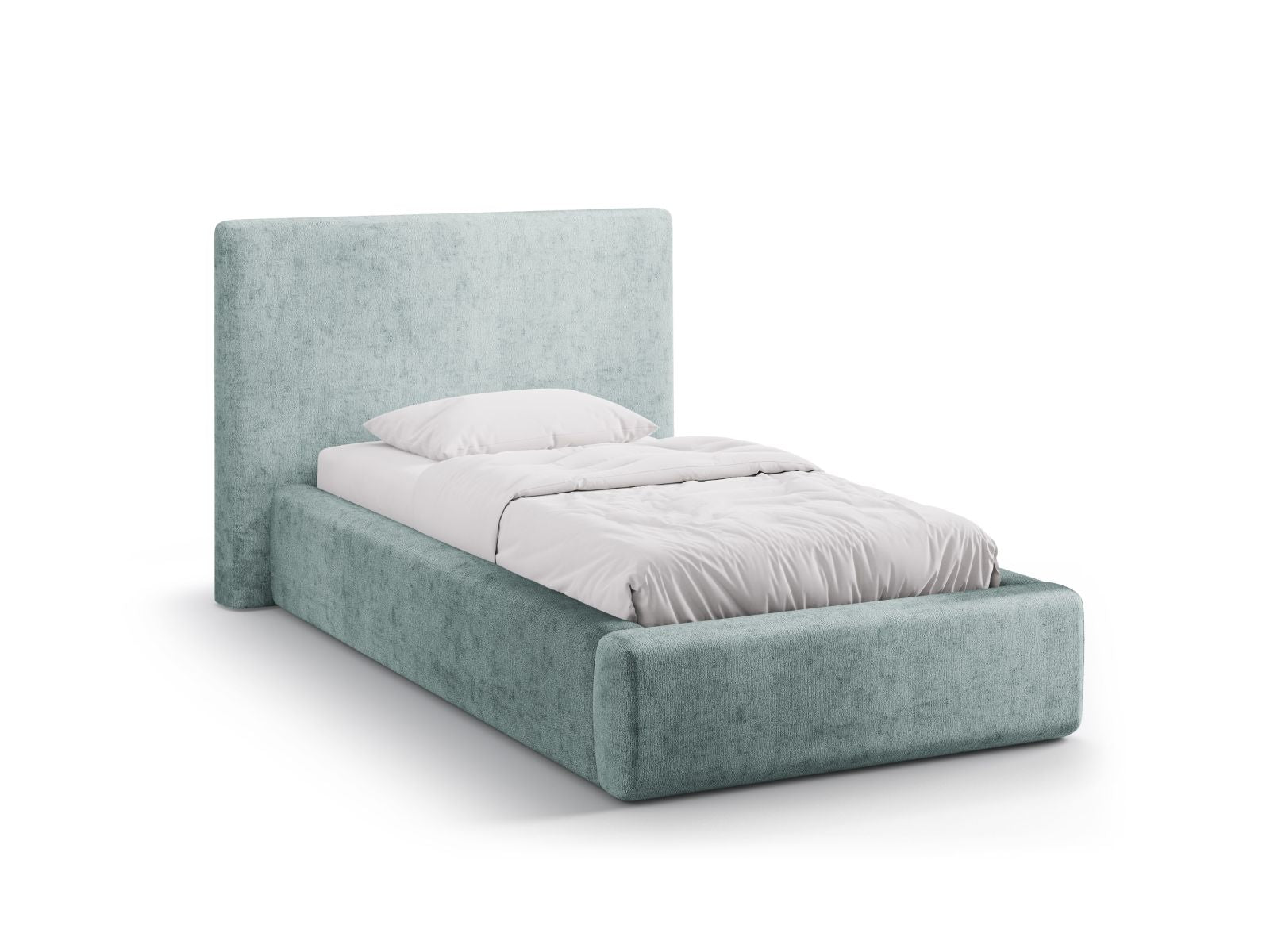 Amy Bett mit Stauraum mit Kopfteil 90cm in Light Blue-Perfect Harmony präsentiert im Onlineshop von KAQTU Design AG. Bett ist von Micadoni