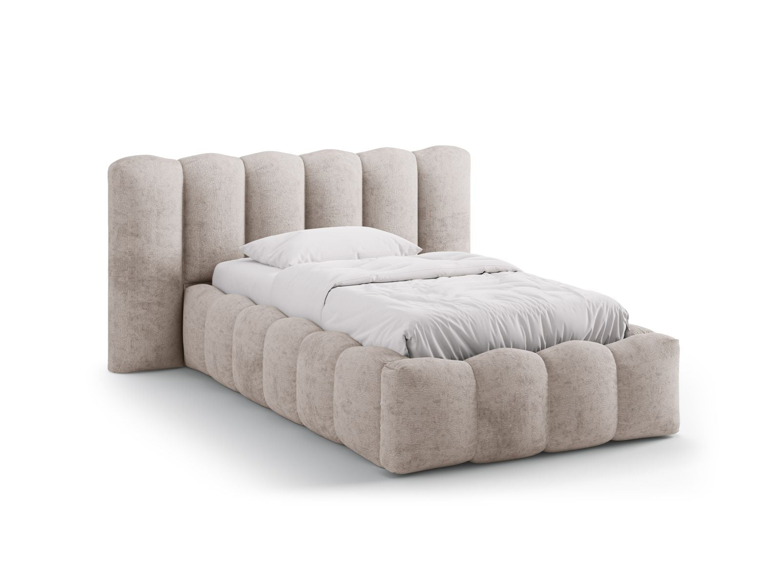 Lupine Bett mit Stauraum mit Kopfteil 90cm in Beige-Perfect Harmony präsentiert im Onlineshop von KAQTU Design AG. Bett ist von Micadoni