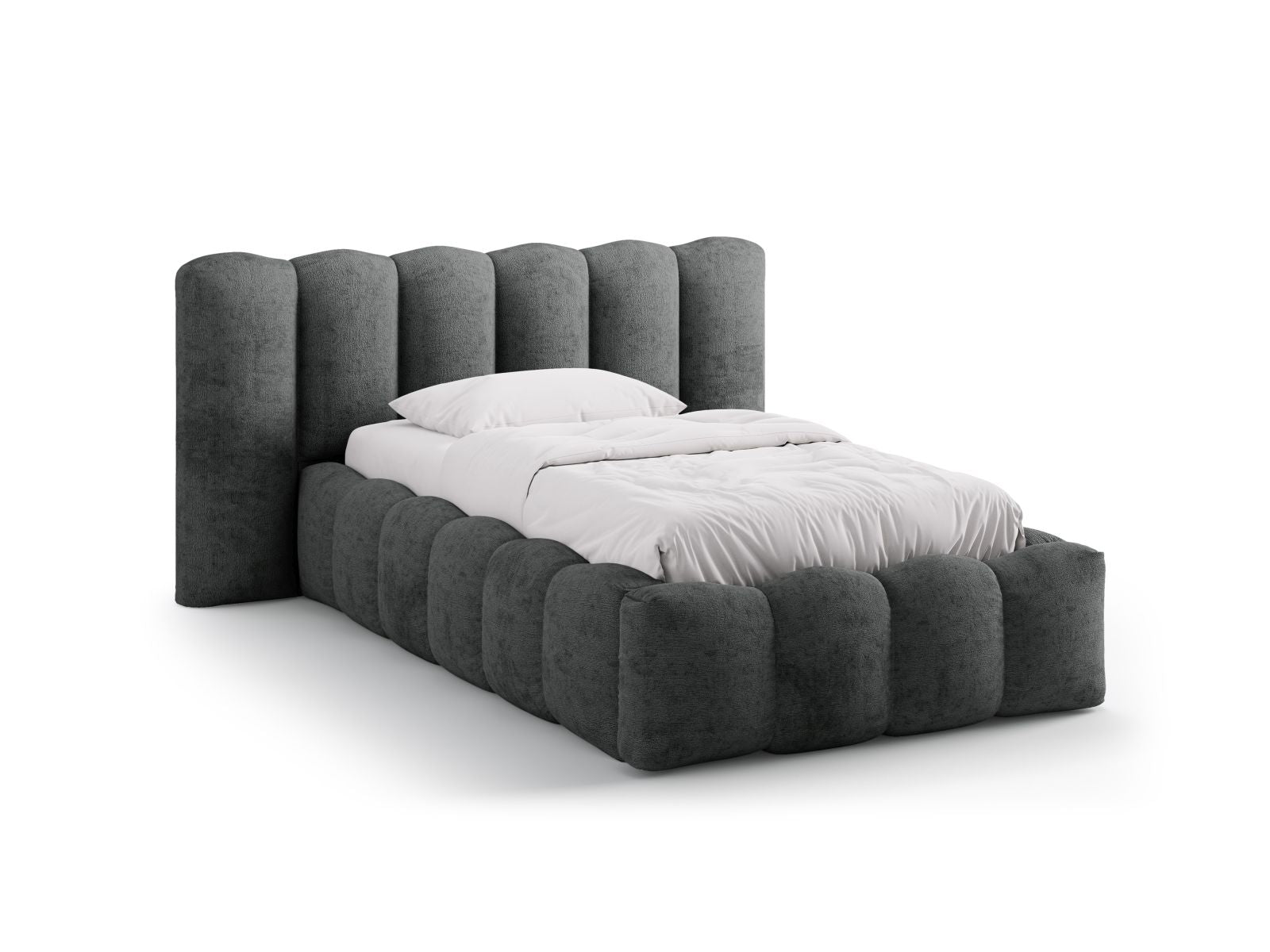 Lupine Bett mit Stauraum mit Kopfteil 90cm in Dark Grey-Perfect Harmony präsentiert im Onlineshop von KAQTU Design AG. Bett ist von Micadoni